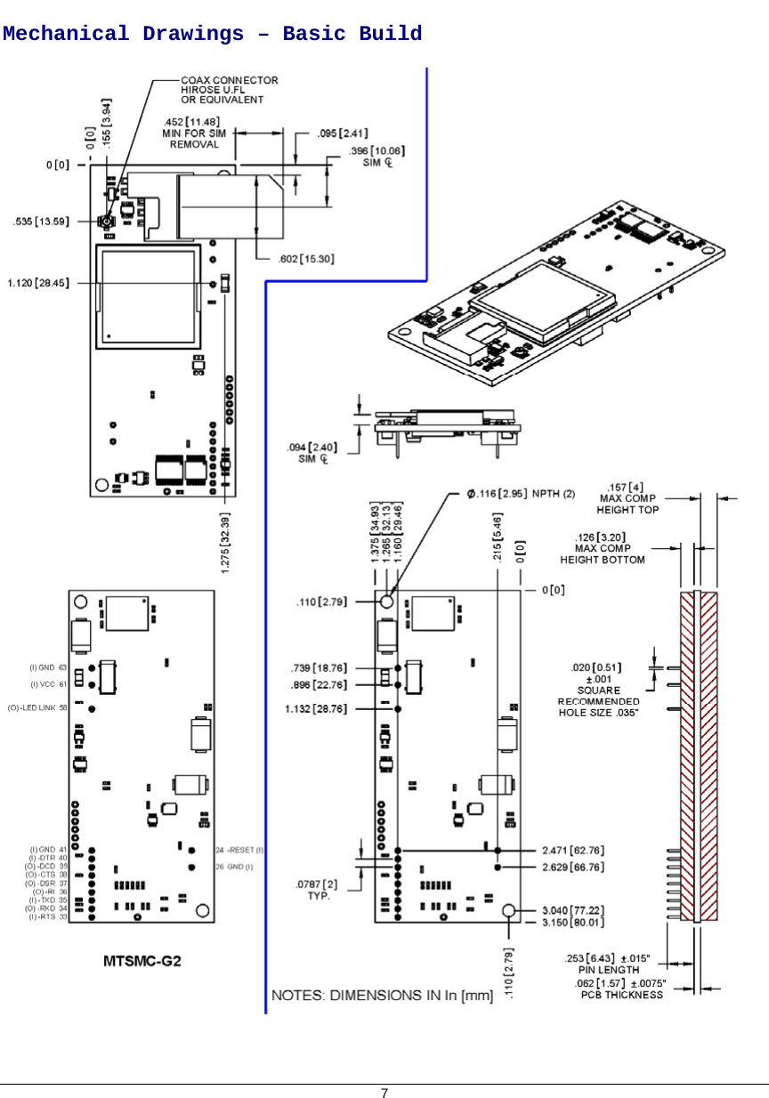  Mechanical Drawings – Basic Build  7 