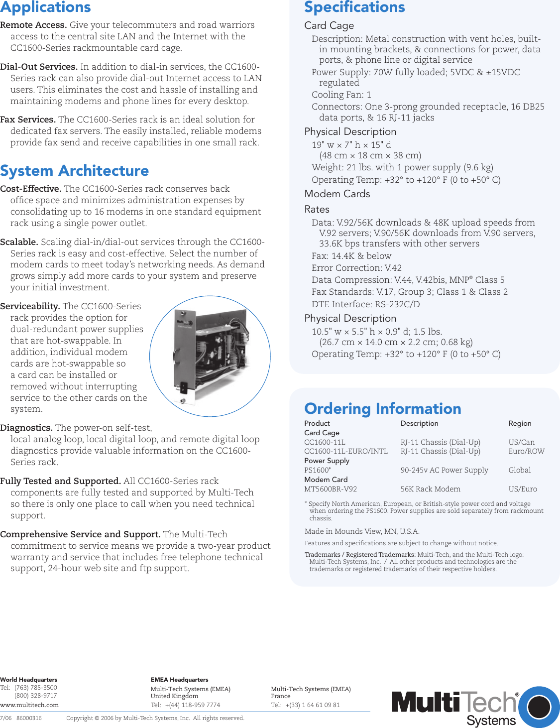 Page 2 of 2 - Multi-Tech-Systems Multi-Tech-Systems-Cc1600-Series-Users-Manual- 316  Multi-tech-systems-cc1600-series-users-manual