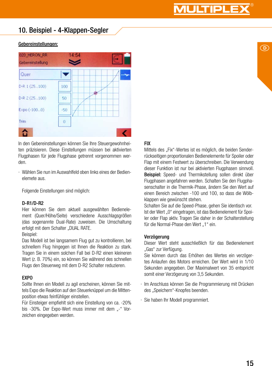 Page 15 of Multiplex Modellsport and KG COCKPITSX Remote Control User Manual