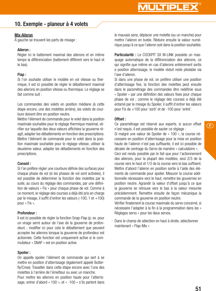 Page 51 of Multiplex Modellsport and KG COCKPITSX Remote Control User Manual