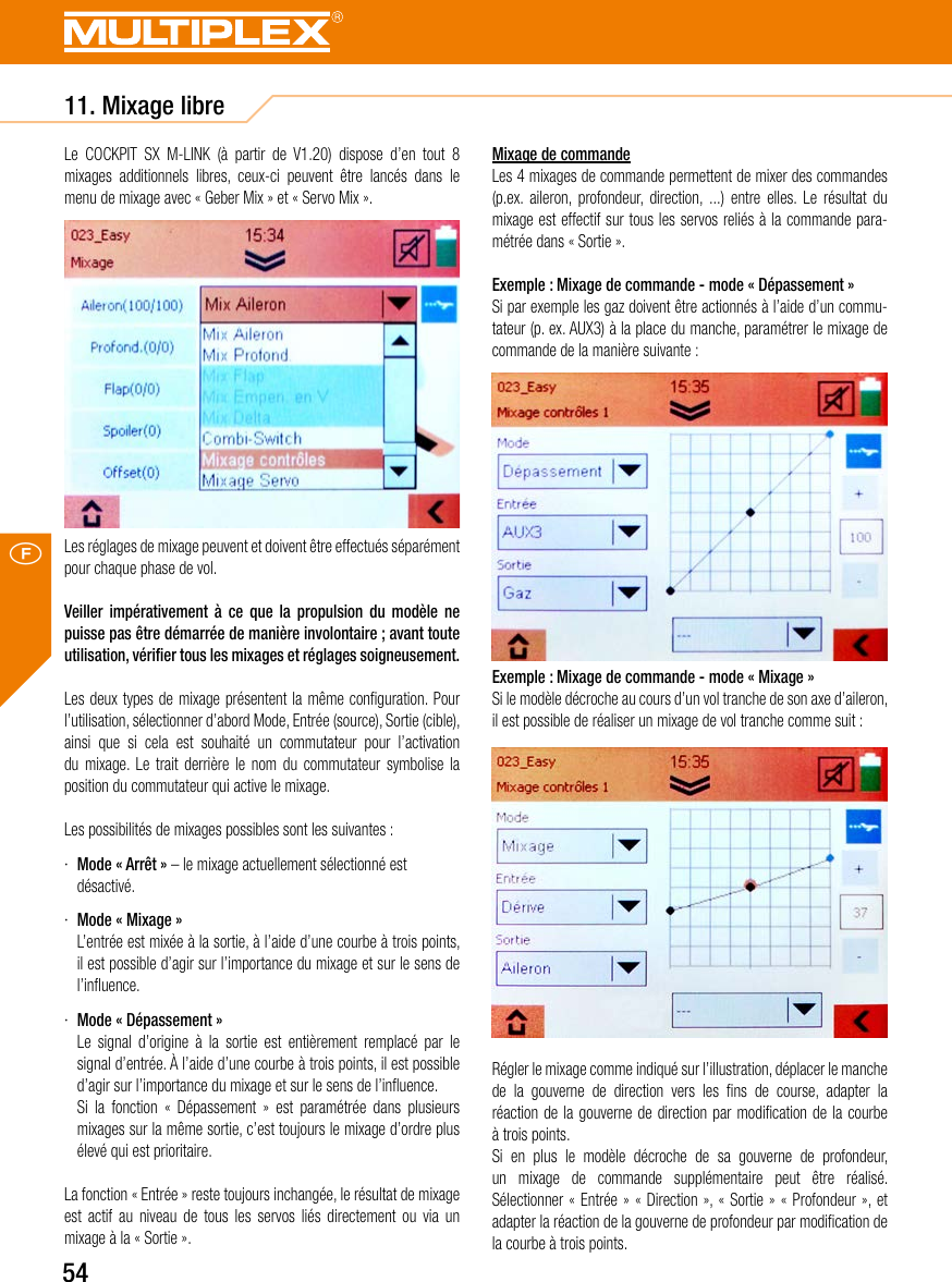 Page 54 of Multiplex Modellsport and KG COCKPITSX Remote Control User Manual