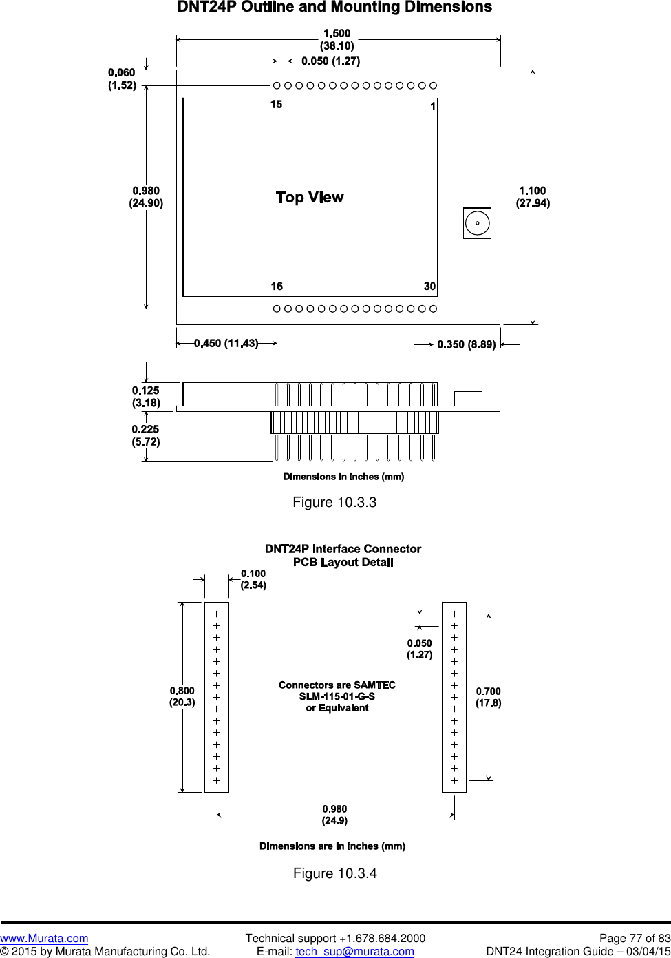 www.Murata.com Technical support +1.678.684.2000 Page 77 of 83© 2015 by Murata Manufacturing Co. Ltd. E-mail: tech_sup@murata.com DNT24 Integration Guide – 03/04/15Figure 10.3.3Figure 10.3.4