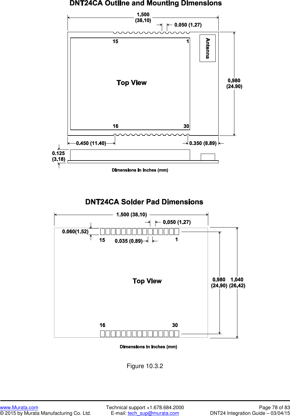 www.Murata.com Technical support +1.678.684.2000 Page 78 of 83© 2015 by Murata Manufacturing Co. Ltd. E-mail: tech_sup@murata.com DNT24 Integration Guide – 03/04/15Figure 10.3.2