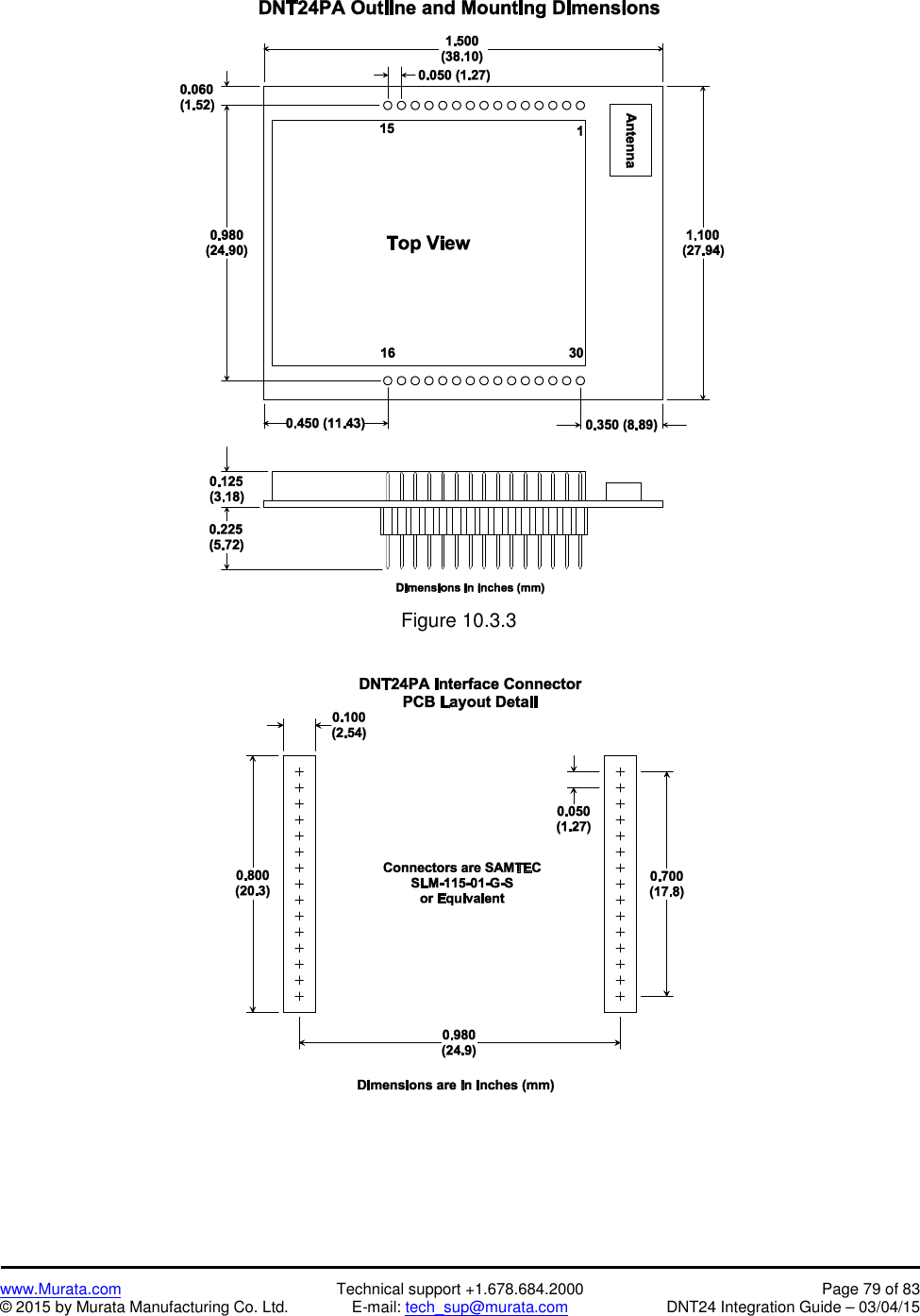 www.Murata.com Technical support +1.678.684.2000 Page 79 of 83© 2015 by Murata Manufacturing Co. Ltd. E-mail: tech_sup@murata.com DNT24 Integration Guide – 03/04/15Figure 10.3.3