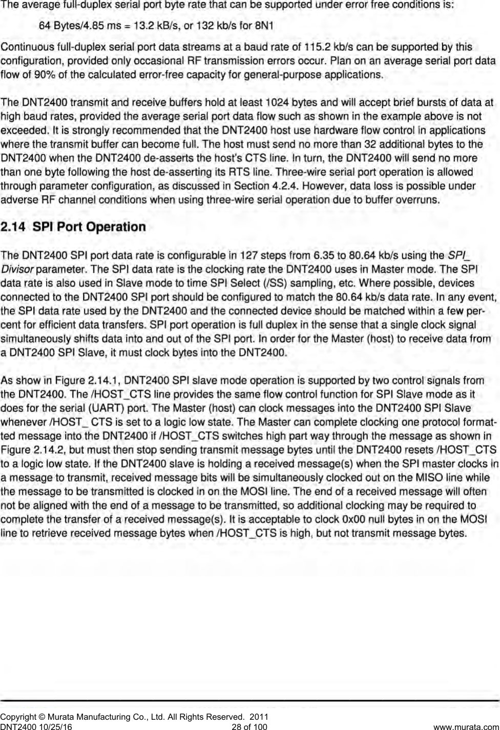 Page 29 of Murata Electronics North America DNT2400P 2.4GHz Transceiver Module User Manual 16 0346   Exhibit Cover