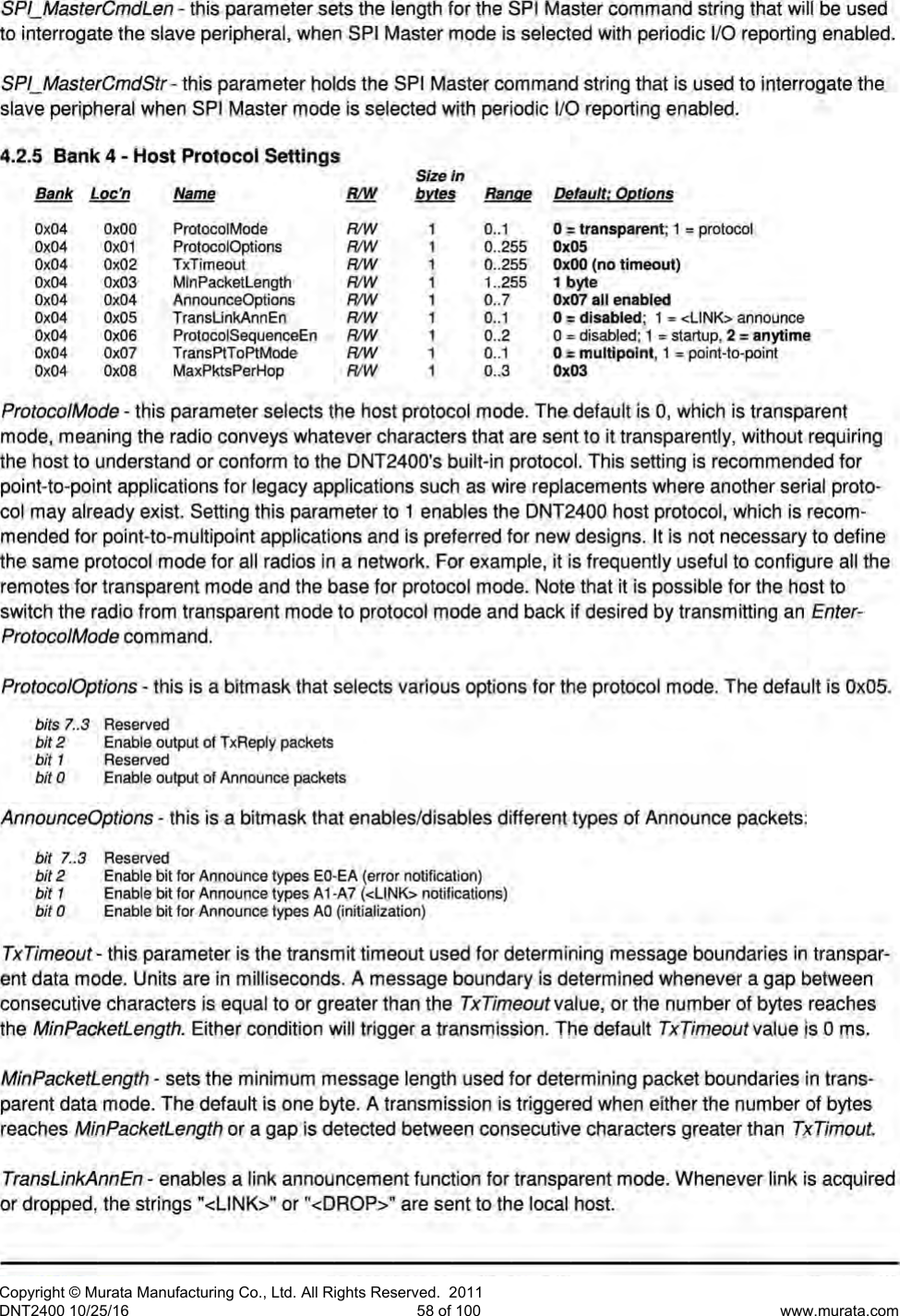 Page 10 of Murata Electronics North America DNT2400P 2.4GHz Transceiver Module User Manual 16 0346   Exhibit Cover