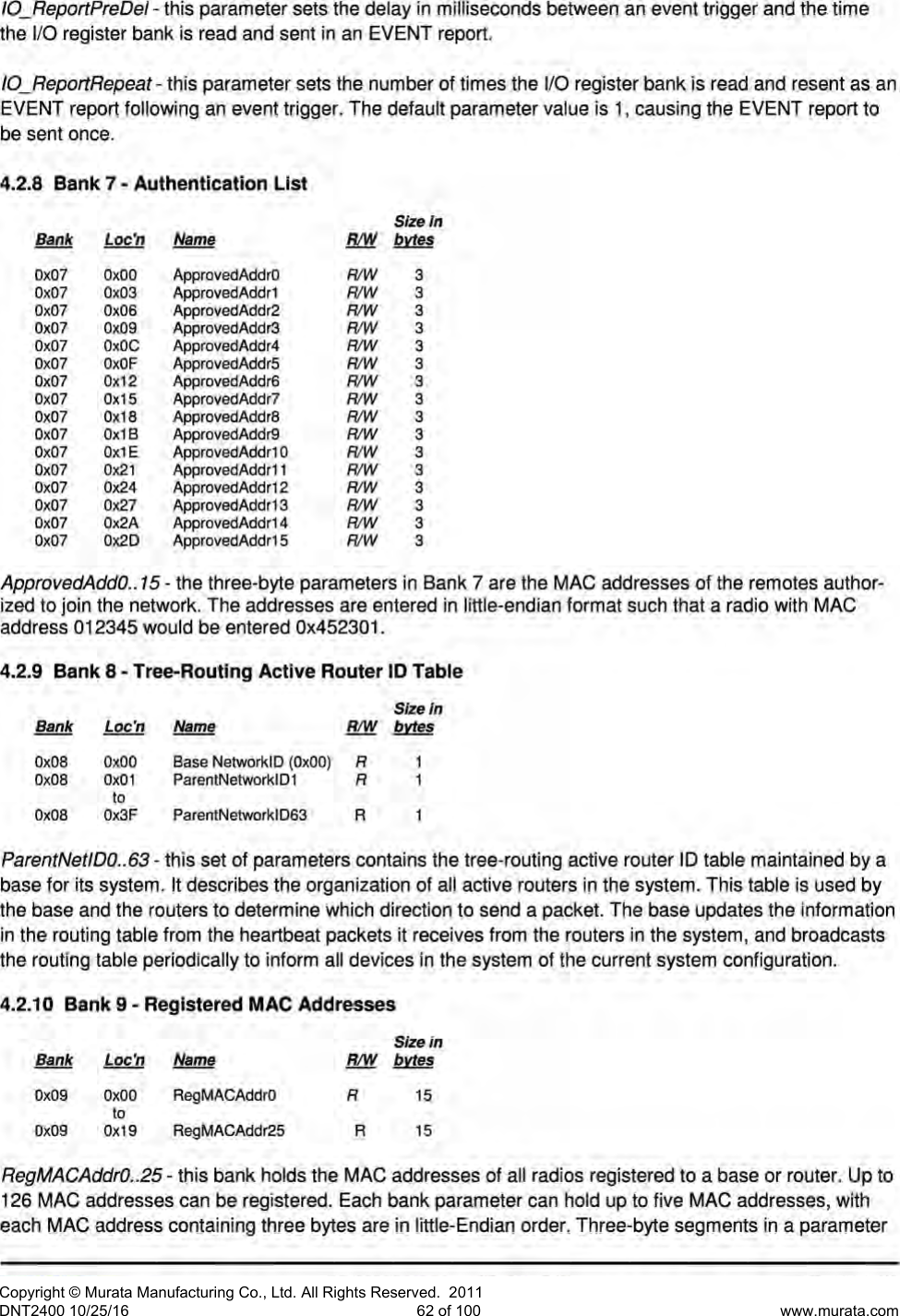 Page 14 of Murata Electronics North America DNT2400P 2.4GHz Transceiver Module User Manual 16 0346   Exhibit Cover