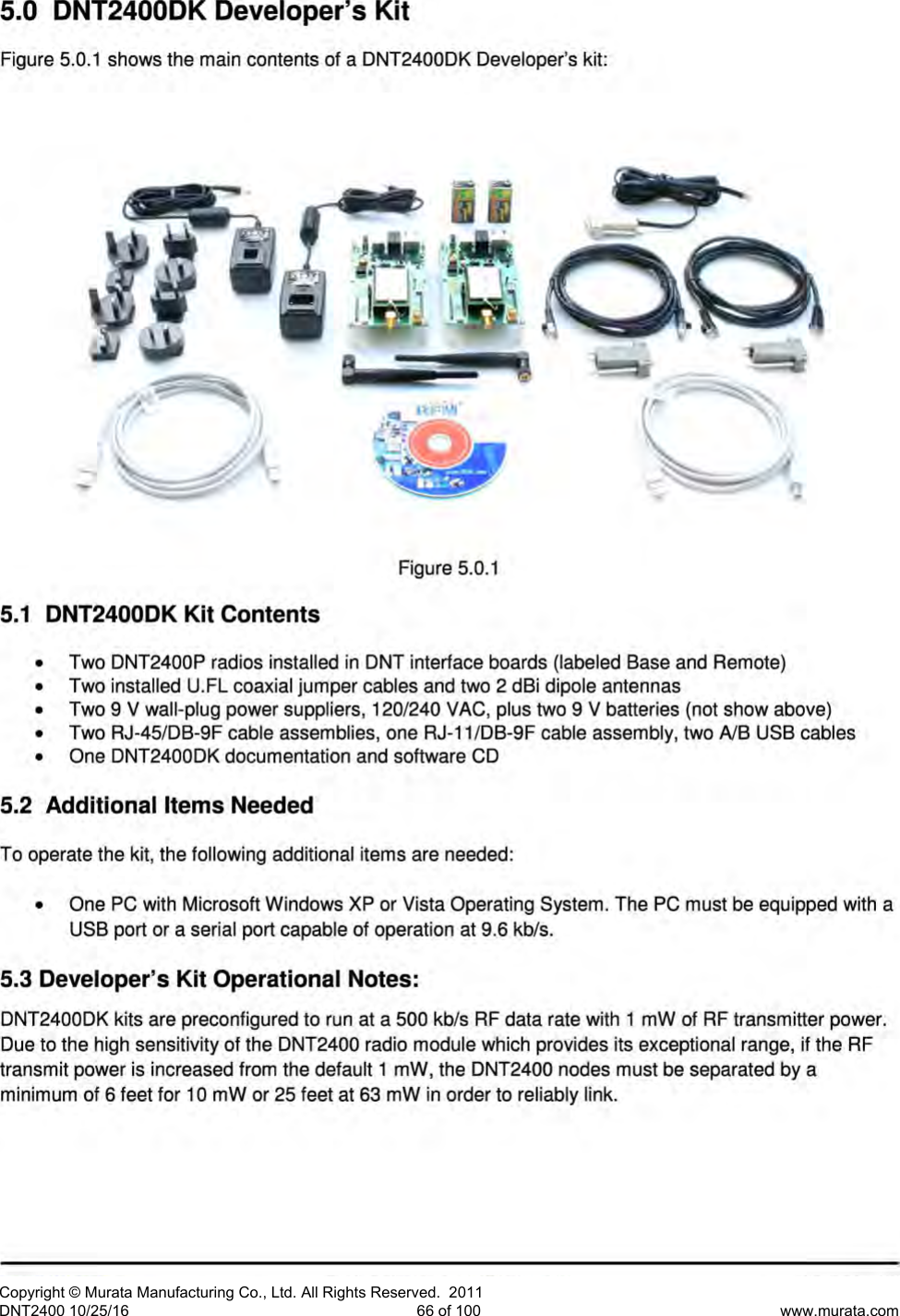 Page 18 of Murata Electronics North America DNT2400P 2.4GHz Transceiver Module User Manual 16 0346   Exhibit Cover