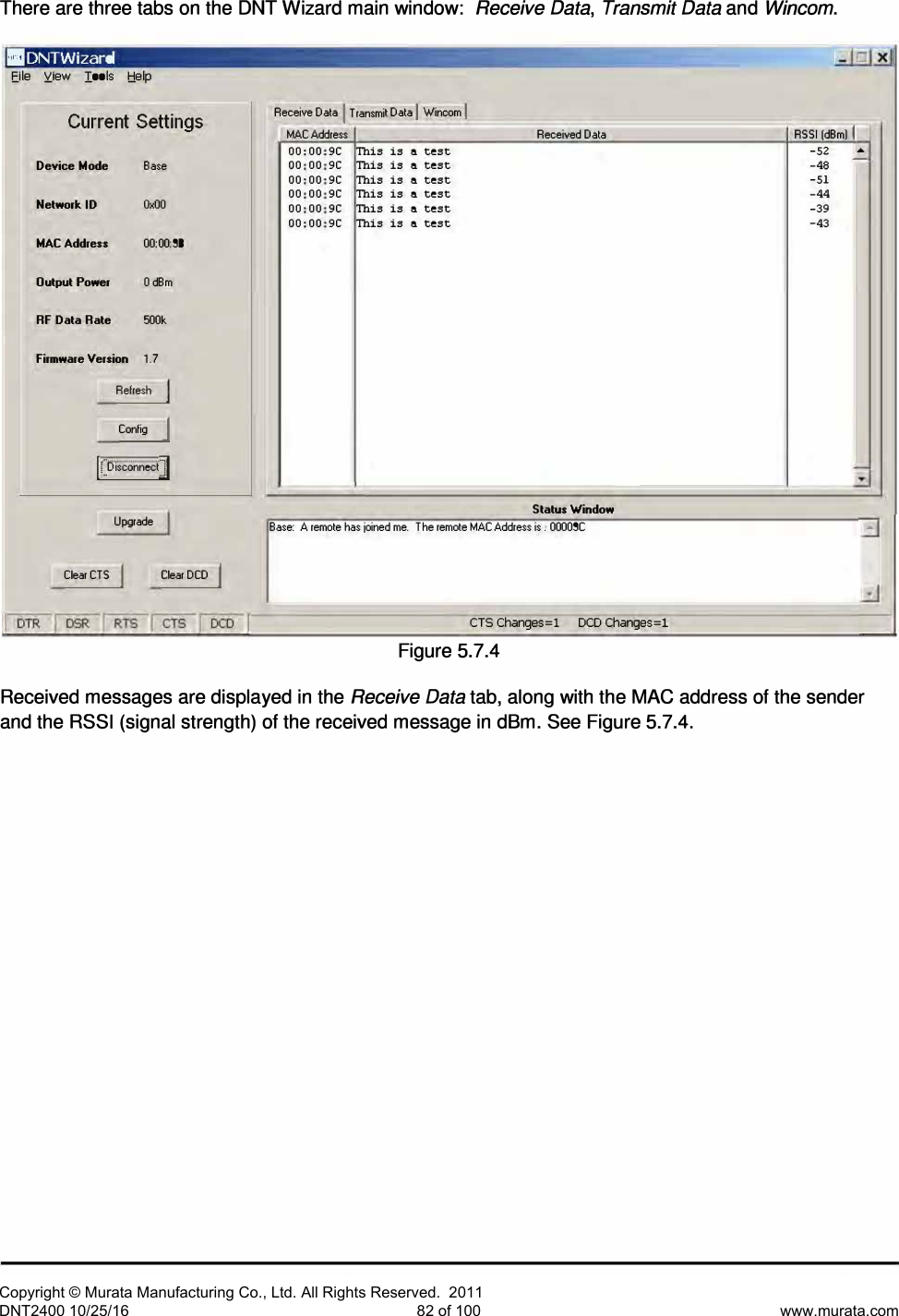 Page 34 of Murata Electronics North America DNT2400P 2.4GHz Transceiver Module User Manual 16 0346   Exhibit Cover