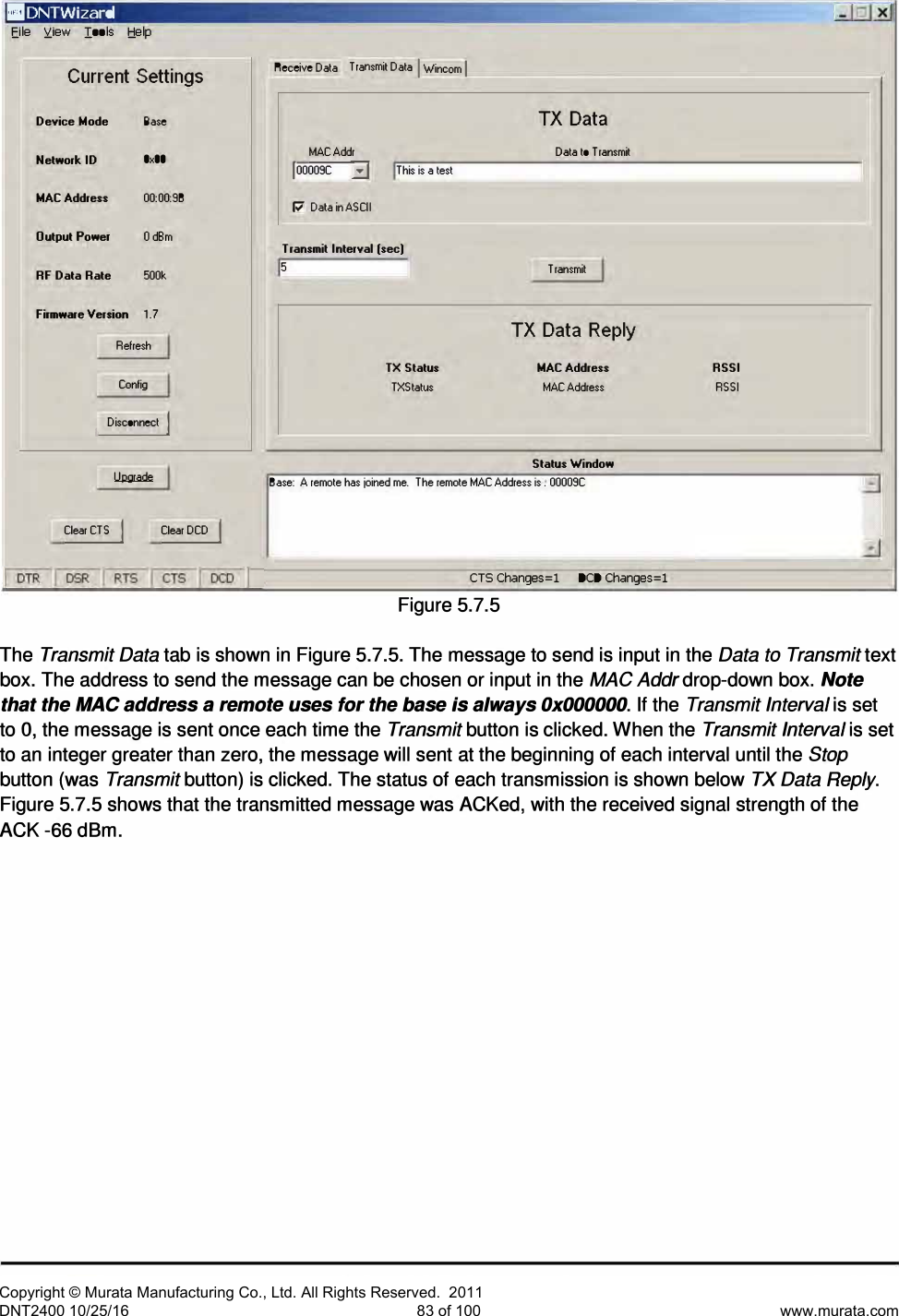 Page 35 of Murata Electronics North America DNT2400P 2.4GHz Transceiver Module User Manual 16 0346   Exhibit Cover