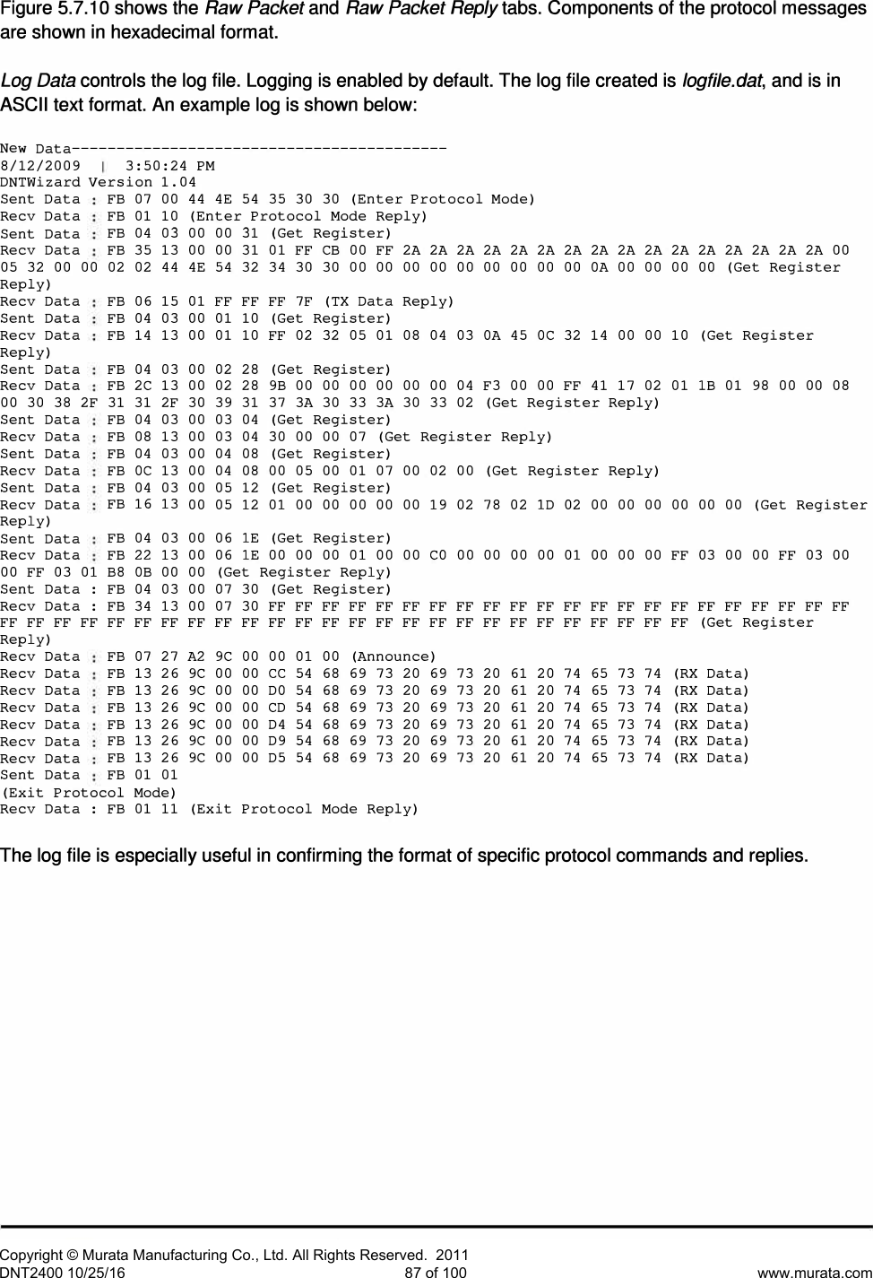Page 39 of Murata Electronics North America DNT2400P 2.4GHz Transceiver Module User Manual 16 0346   Exhibit Cover