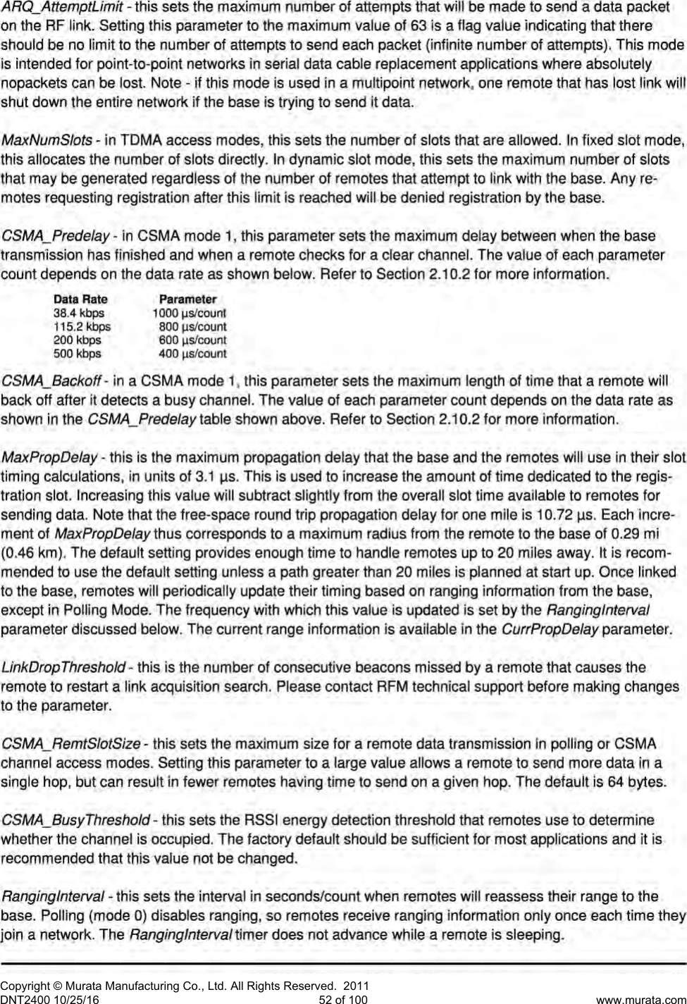 Page 4 of Murata Electronics North America DNT2400P 2.4GHz Transceiver Module User Manual 16 0346   Exhibit Cover