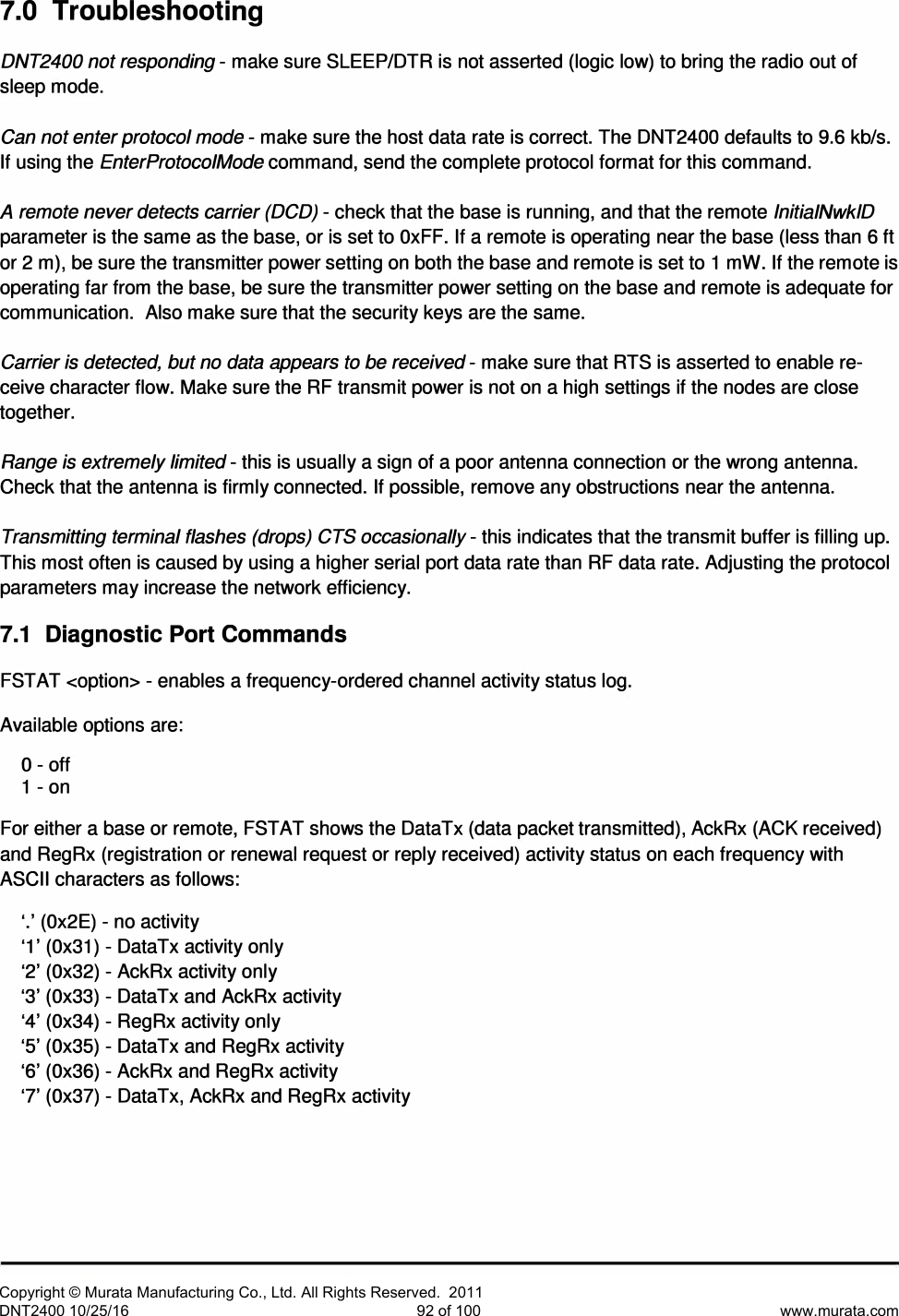Page 44 of Murata Electronics North America DNT2400P 2.4GHz Transceiver Module User Manual 16 0346   Exhibit Cover
