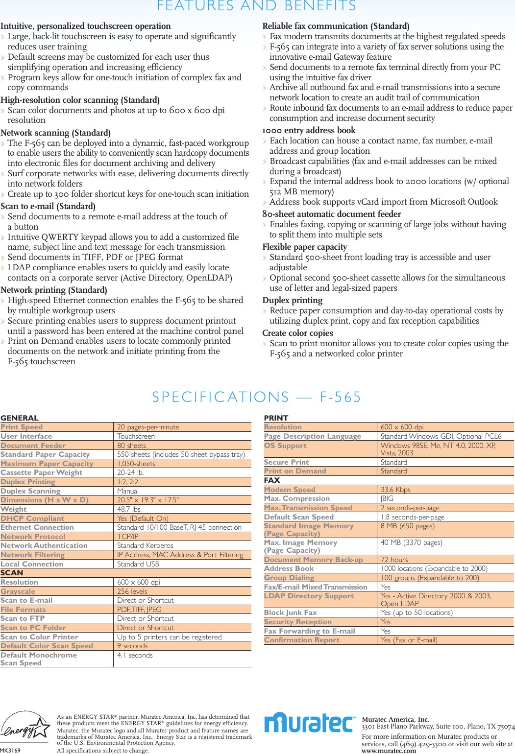 Page 2 of 2 - Muratec F-565 F-520 Brochure User Manual  To The Abe8b975-c06b-5fc4-0583-bef6ff21bdcf
