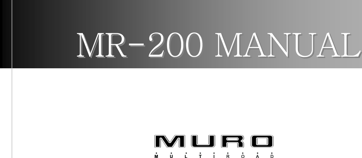 MRMR--200 MANUAL200 MANUAL