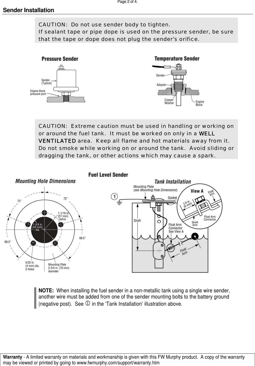 Page 2 of 4 - Murphy Murphy-Swichgage-Eg21-Users-Manual 00-02-0251 - EG21 Gages IM