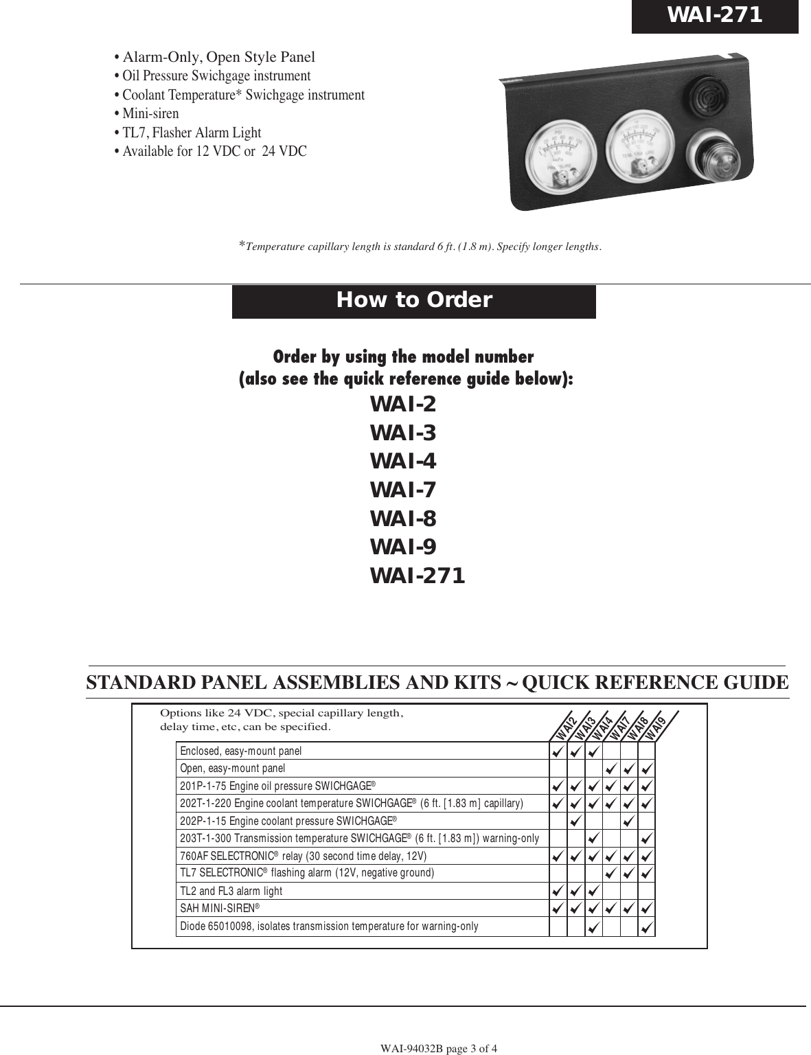Page 3 of 4 - Murphy Murphy-Swichgage-Shutdown-Panels-Wai-Series-Users-Manual- Murphy-swichgage-shutdown-panels-wai-series-users-manual