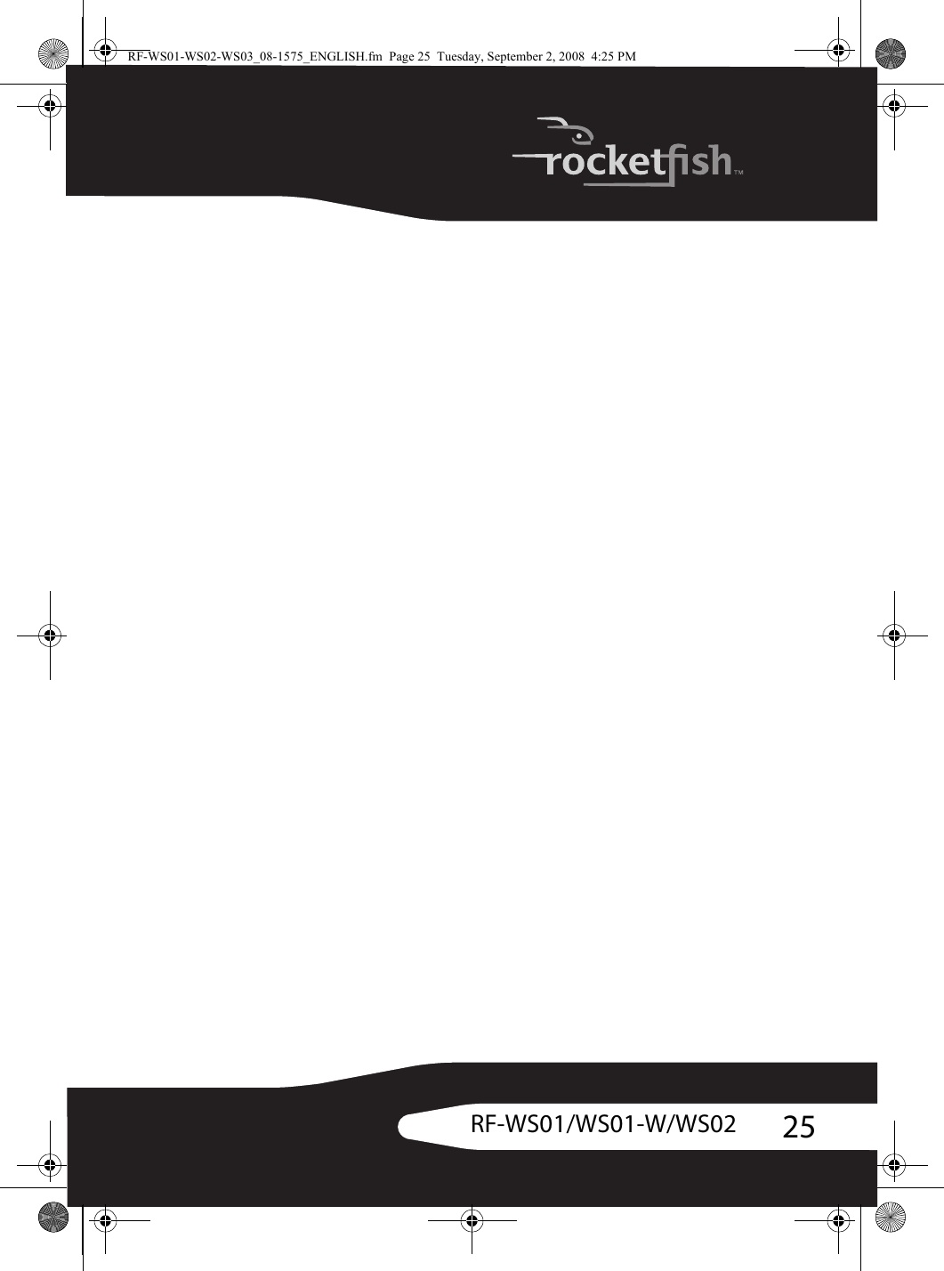25RF-WS01/WS01-W/WS02RF-WS01-WS02-WS03_08-1575_ENGLISH.fm  Page 25  Tuesday, September 2, 2008  4:25 PM