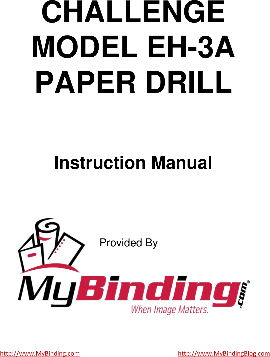MyBinding Challenge Eh3A Manual User