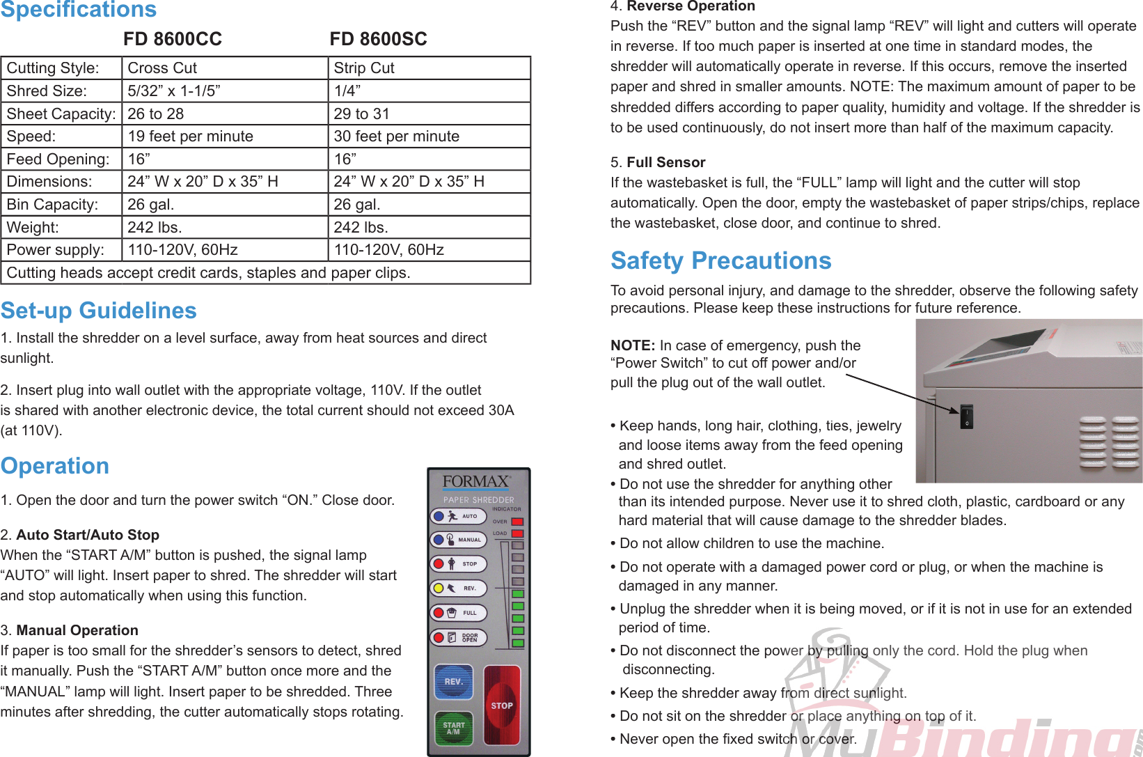 Page 3 of 3 - MyBinding Formax-Fd-8600-Manual User Manual