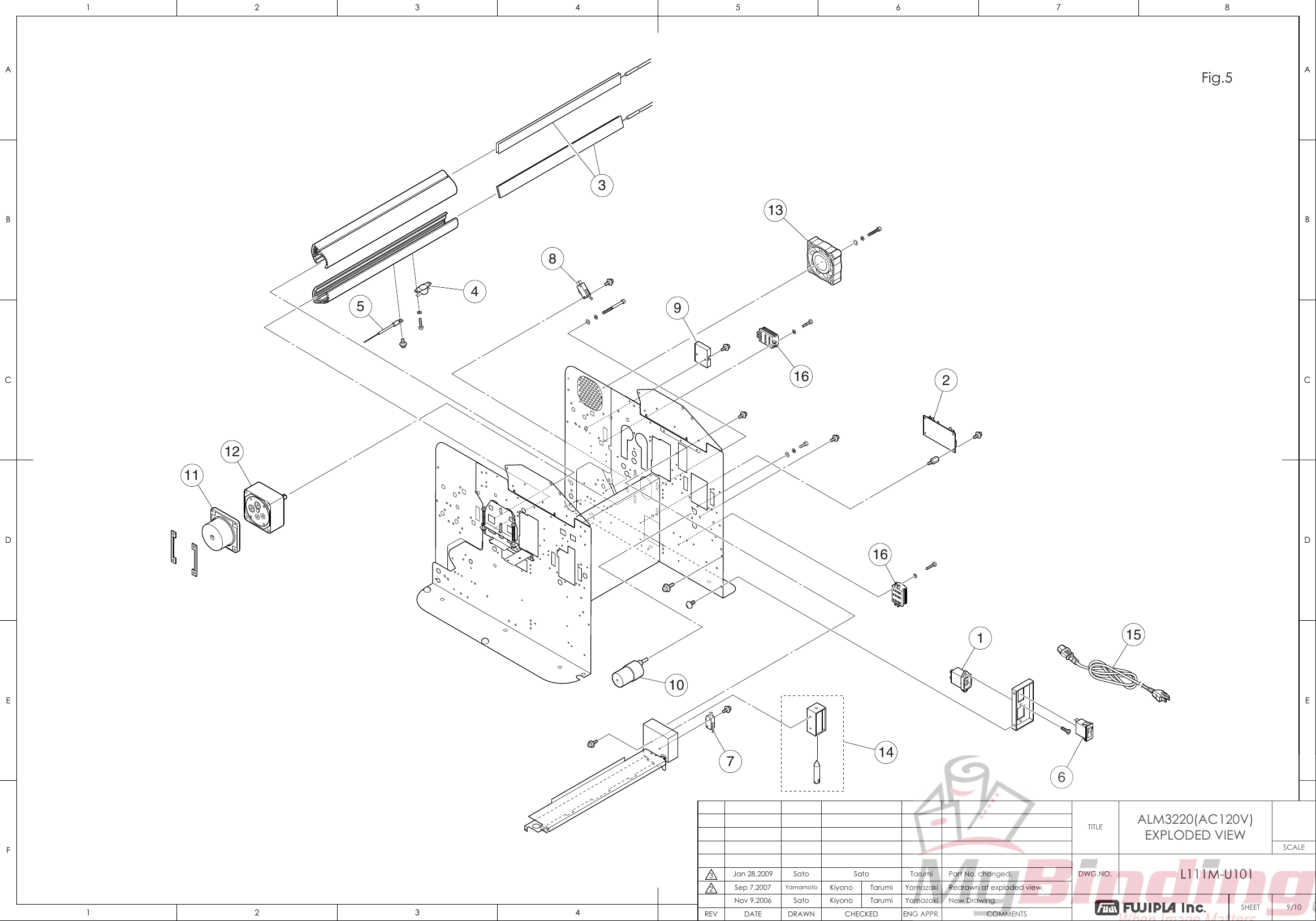 Page 10 of 11 - MyBinding Fujipla-Alm3220-Parts-List User Manual Fuji Pla-ALM3220-Parts-List