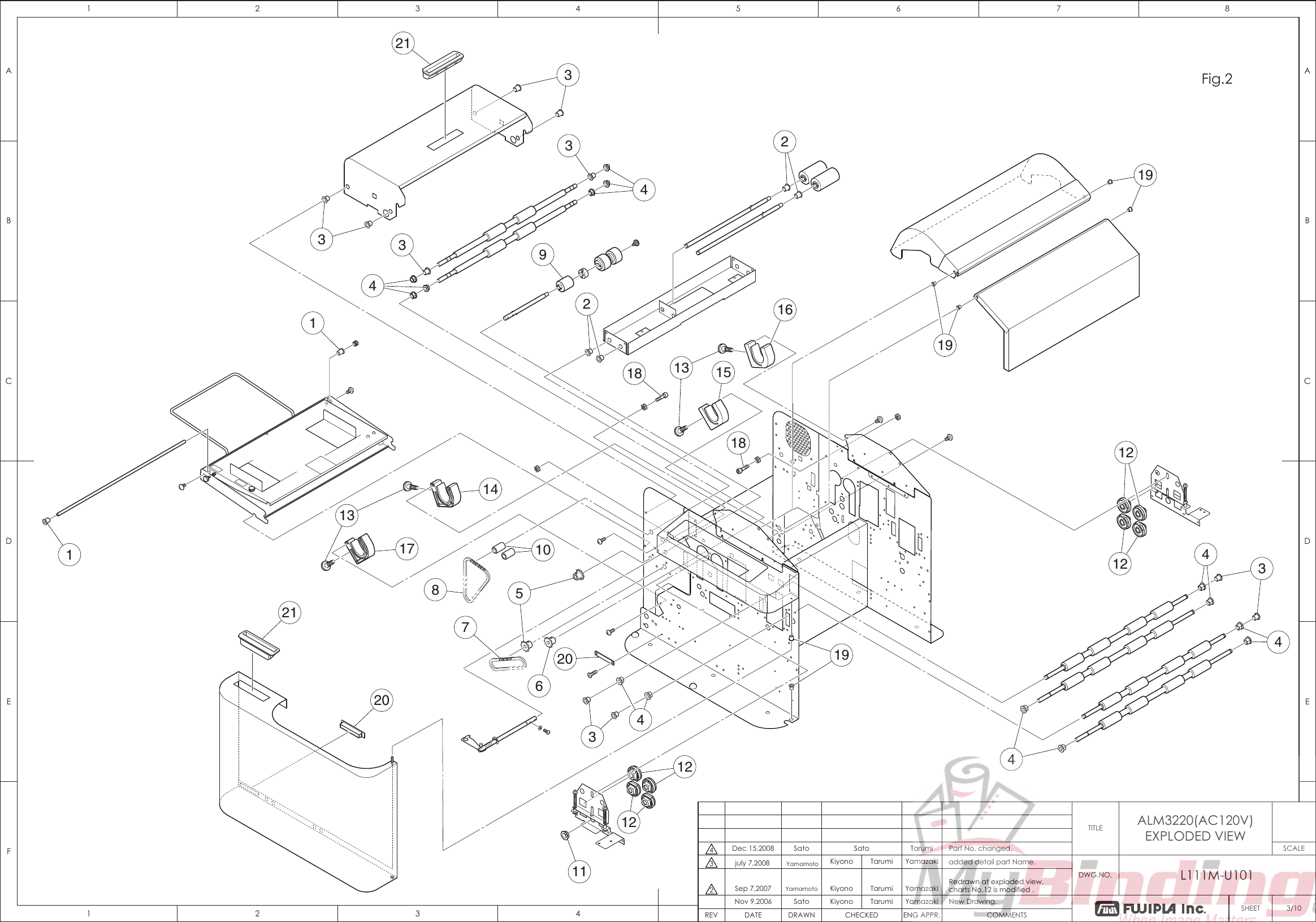 Page 4 of 11 - MyBinding Fujipla-Alm3220-Parts-List User Manual Fuji Pla-ALM3220-Parts-List