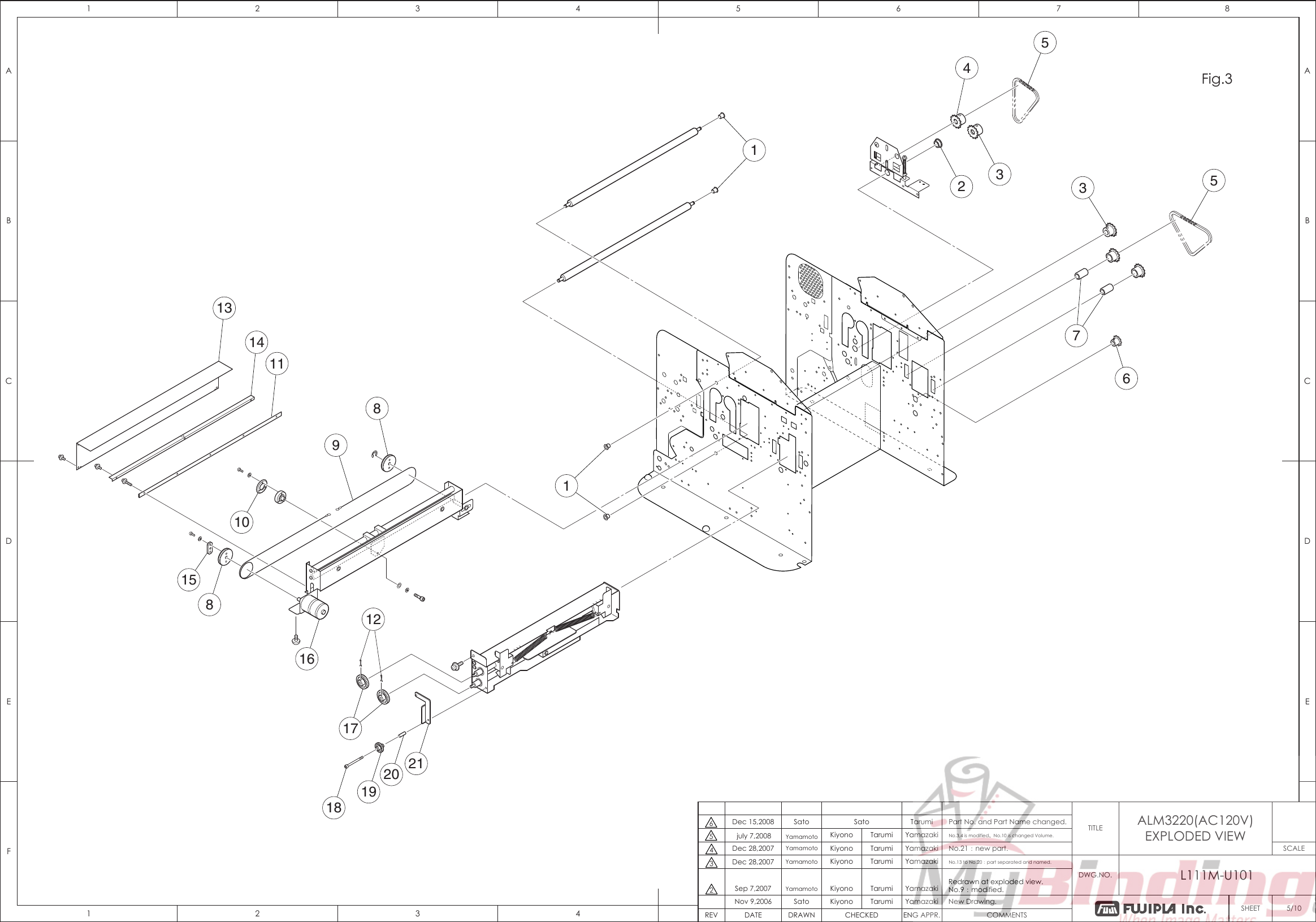 MyBinding Fujipla Alm3220 Parts List User Manual Fuji Pla