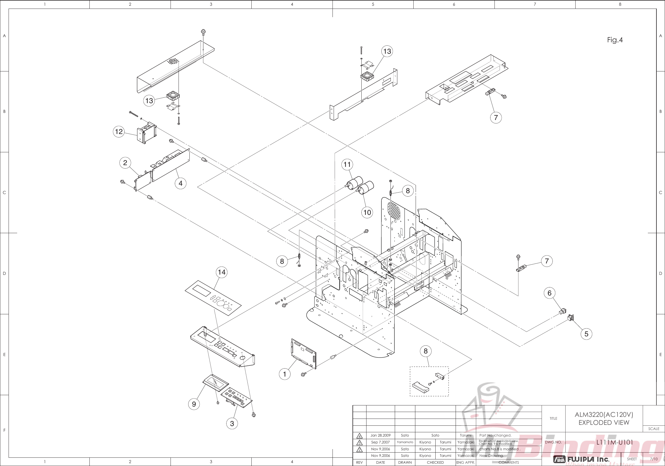 Page 8 of 11 - MyBinding Fujipla-Alm3220-Parts-List User Manual Fuji Pla-ALM3220-Parts-List