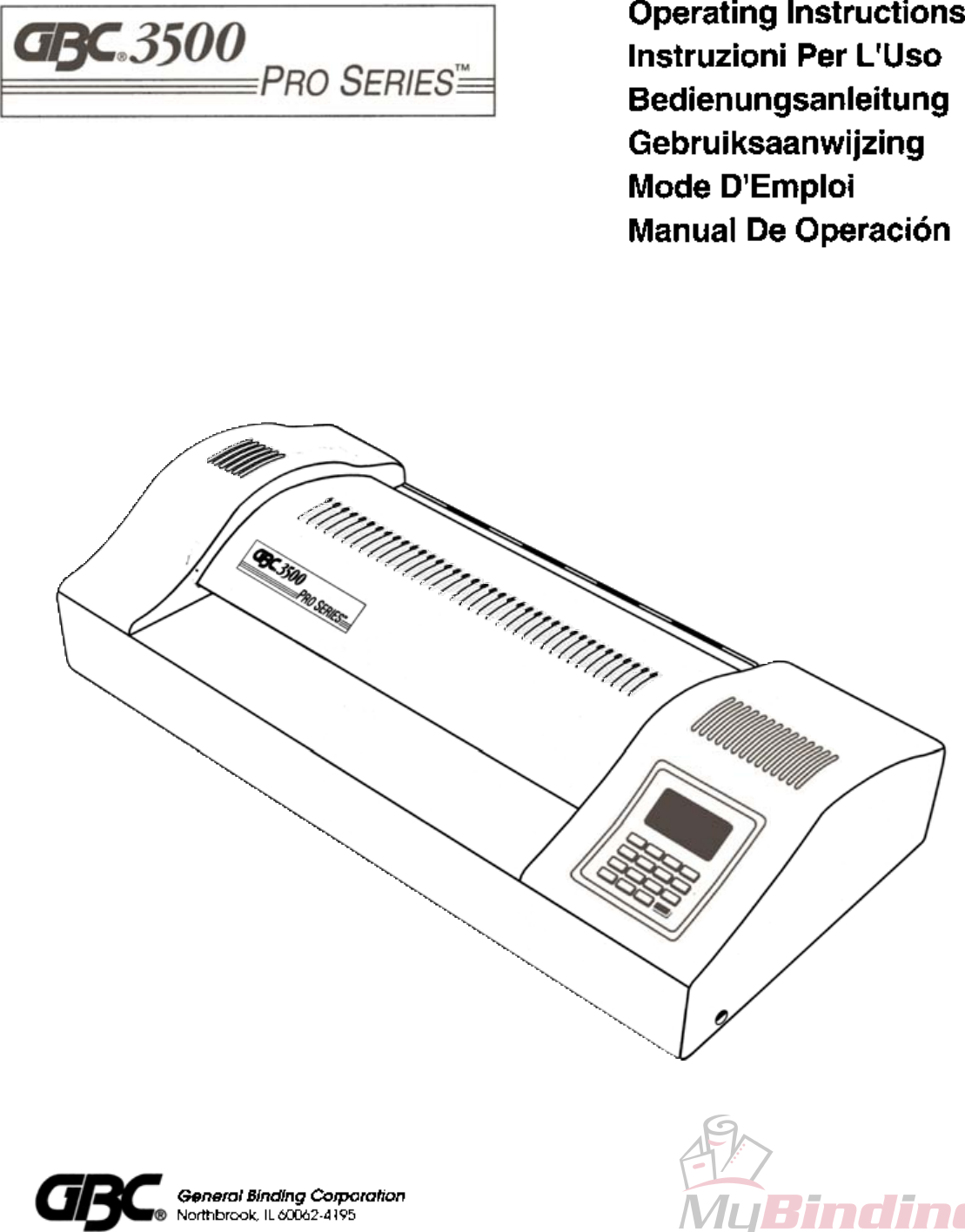 Page 2 of 12 - MyBinding Gbc-3500-Pouch-Laminator-Users-Manual User Manual