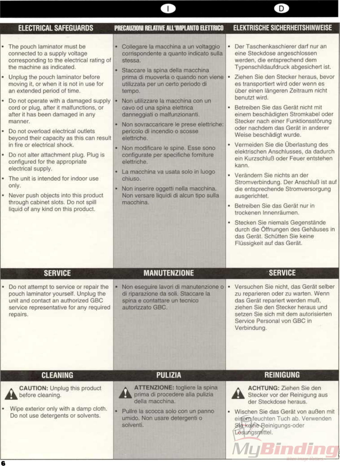 Page 5 of 12 - MyBinding Gbc-3500-Pouch-Laminator-Users-Manual User Manual