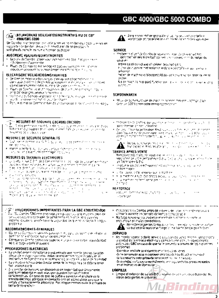 Page 3 of 12 - MyBinding Gbc-4000-5000-Combo-Comb-Binding-Machine-Users-Manual User Manual