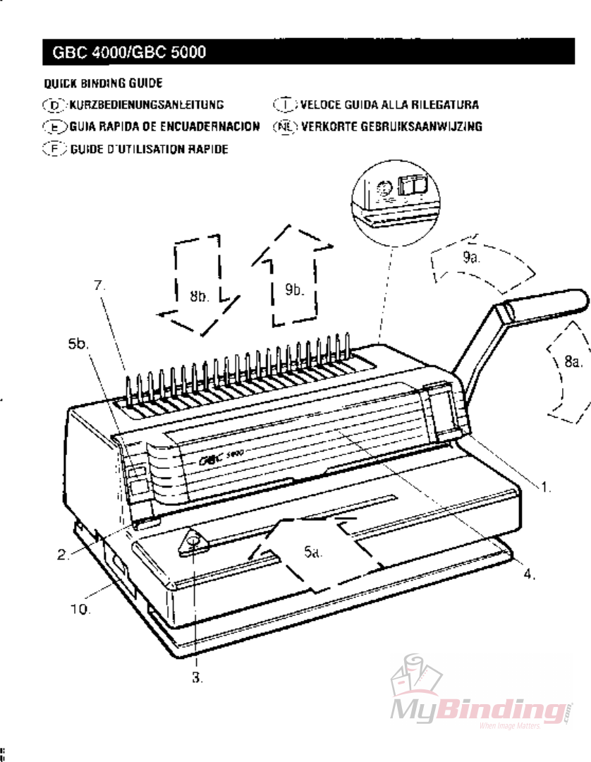 Page 4 of 12 - MyBinding Gbc-4000-5000-Combo-Comb-Binding-Machine-Users-Manual User Manual