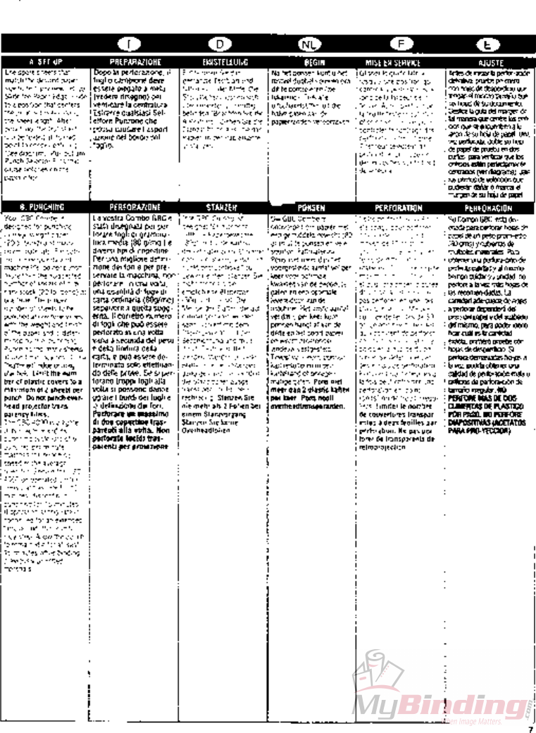 Page 7 of 12 - MyBinding Gbc-4000-5000-Combo-Comb-Binding-Machine-Users-Manual User Manual
