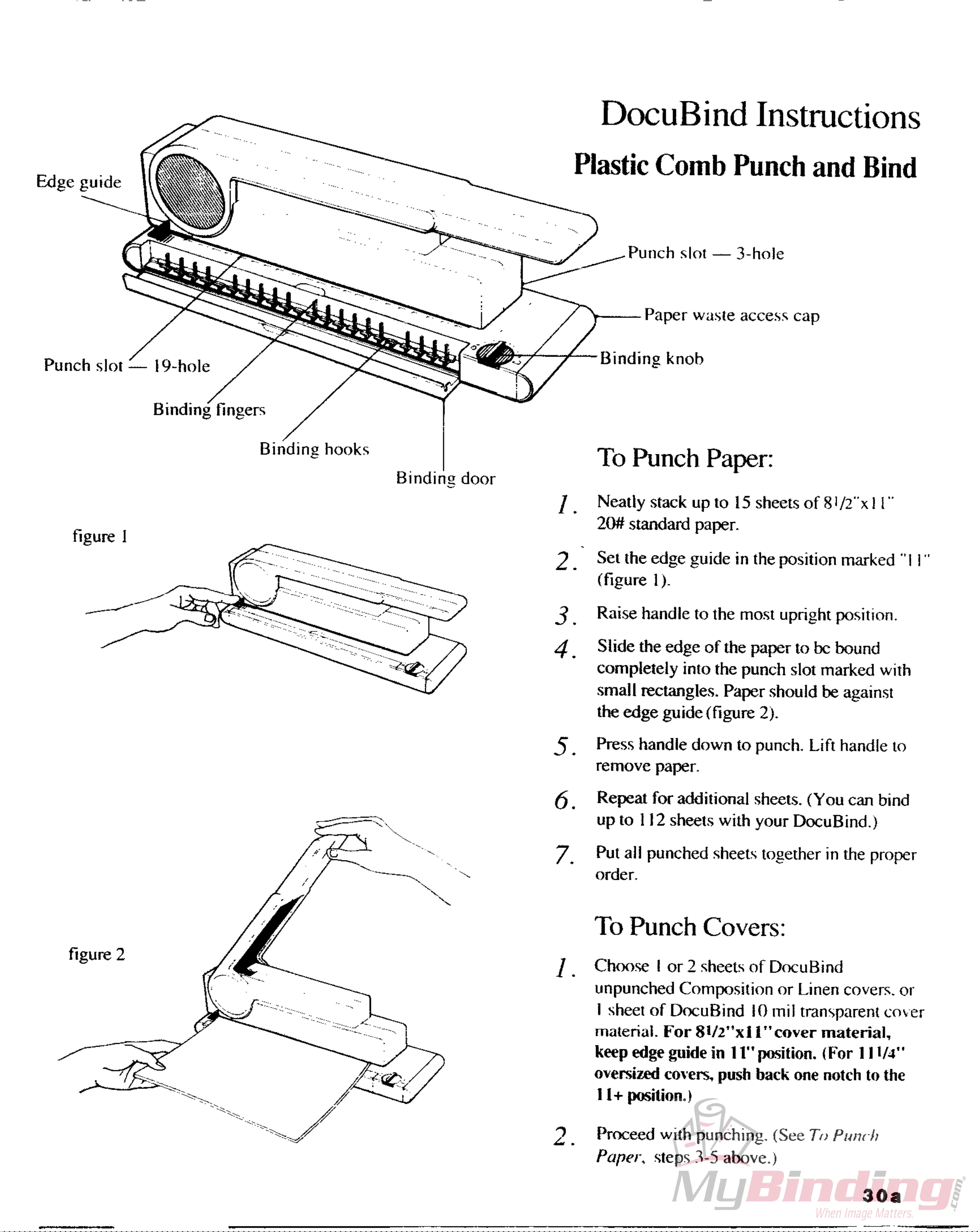MyBinding Gbc Docubind Users Manual User