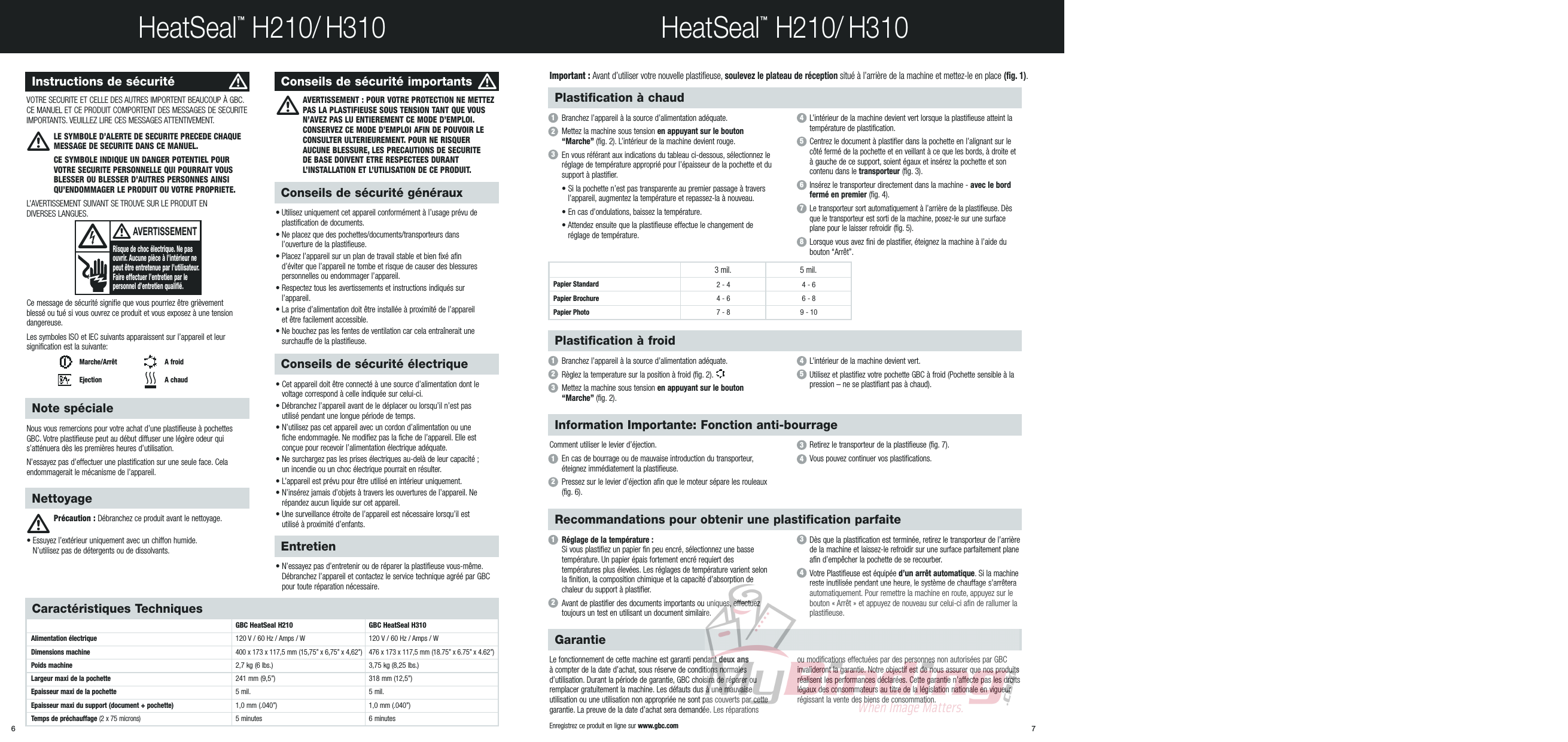 Page 4 of 6 - MyBinding Gbc-Heatseal-H210-H310-Pouch-Laminator-Users-Manual User Manual