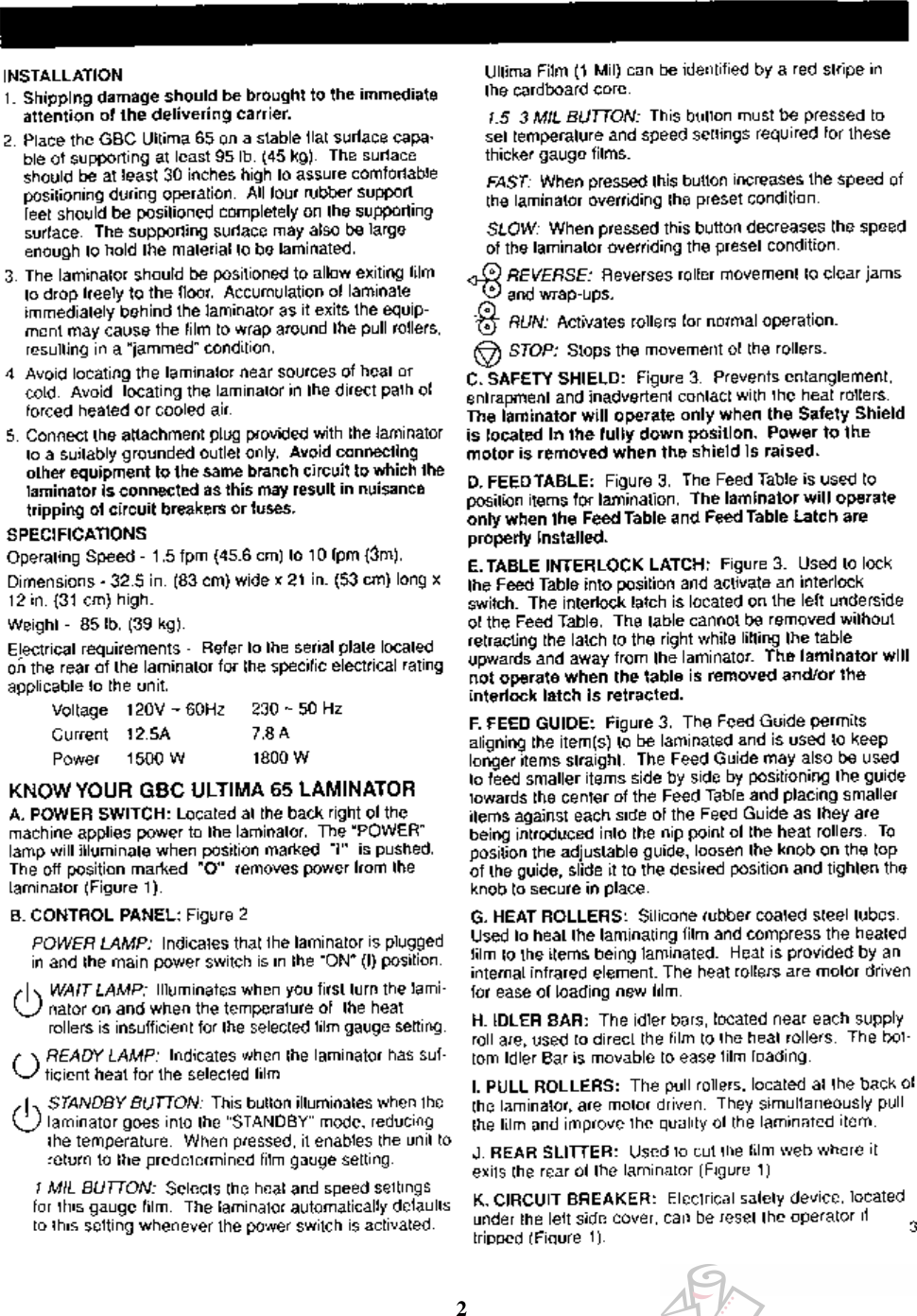 Page 3 of 11 - MyBinding Gbc-Ultima-65-Operating-Instructions User Manual