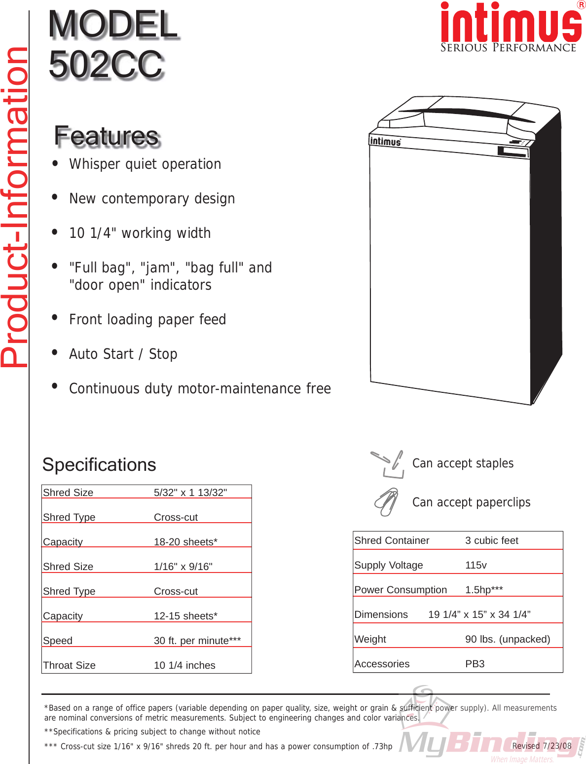 Page 3 of 3 - MyBinding Martin-Yale-502-Cross-Cut User Manual
