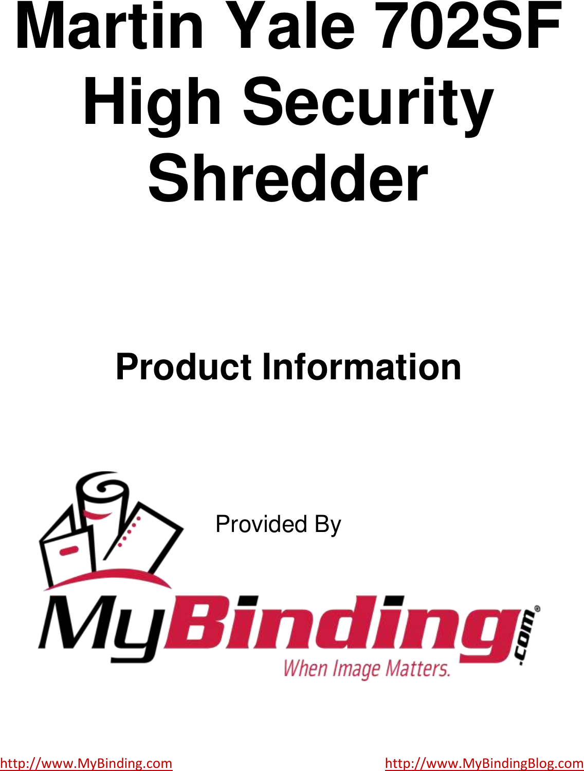 Page 1 of 3 - MyBinding Martin-Yale-702Sf User Manual