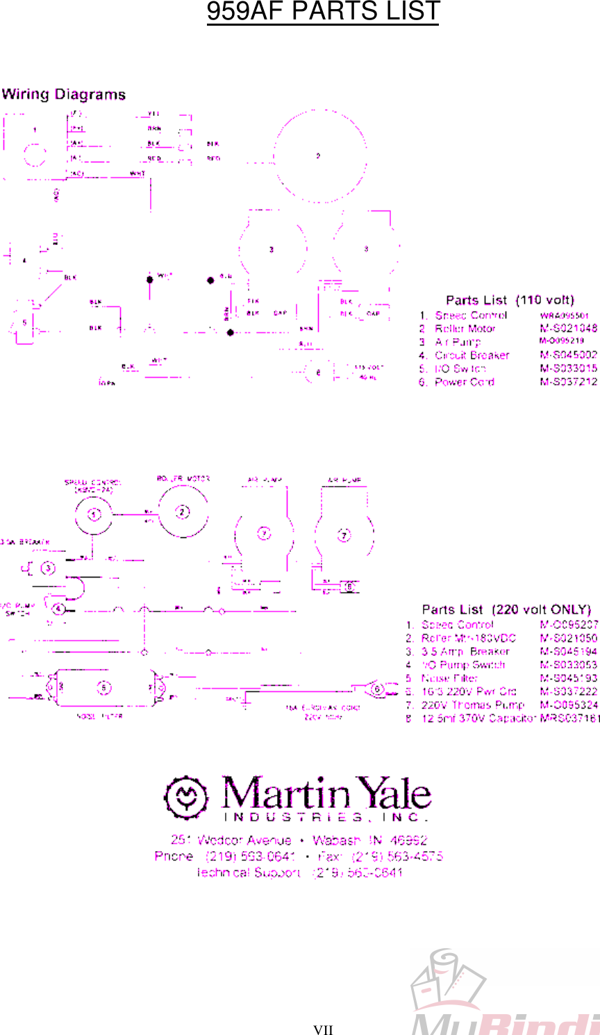 Page 8 of 8 - MyBinding Martin-Yale-959Af-Parts-List-For-Sn-4000-And-Above User Manual