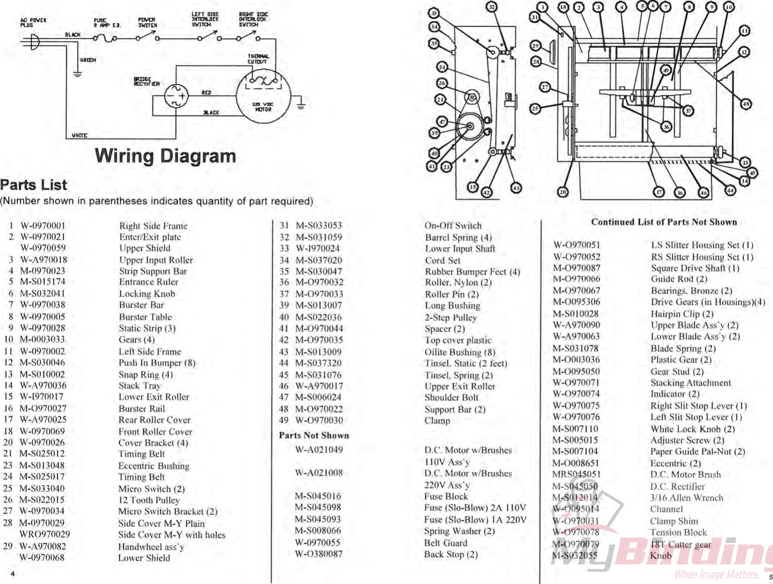 Page 5 of 5 - MyBinding Martin-Yale-970A-Burster-Instruction User Manual