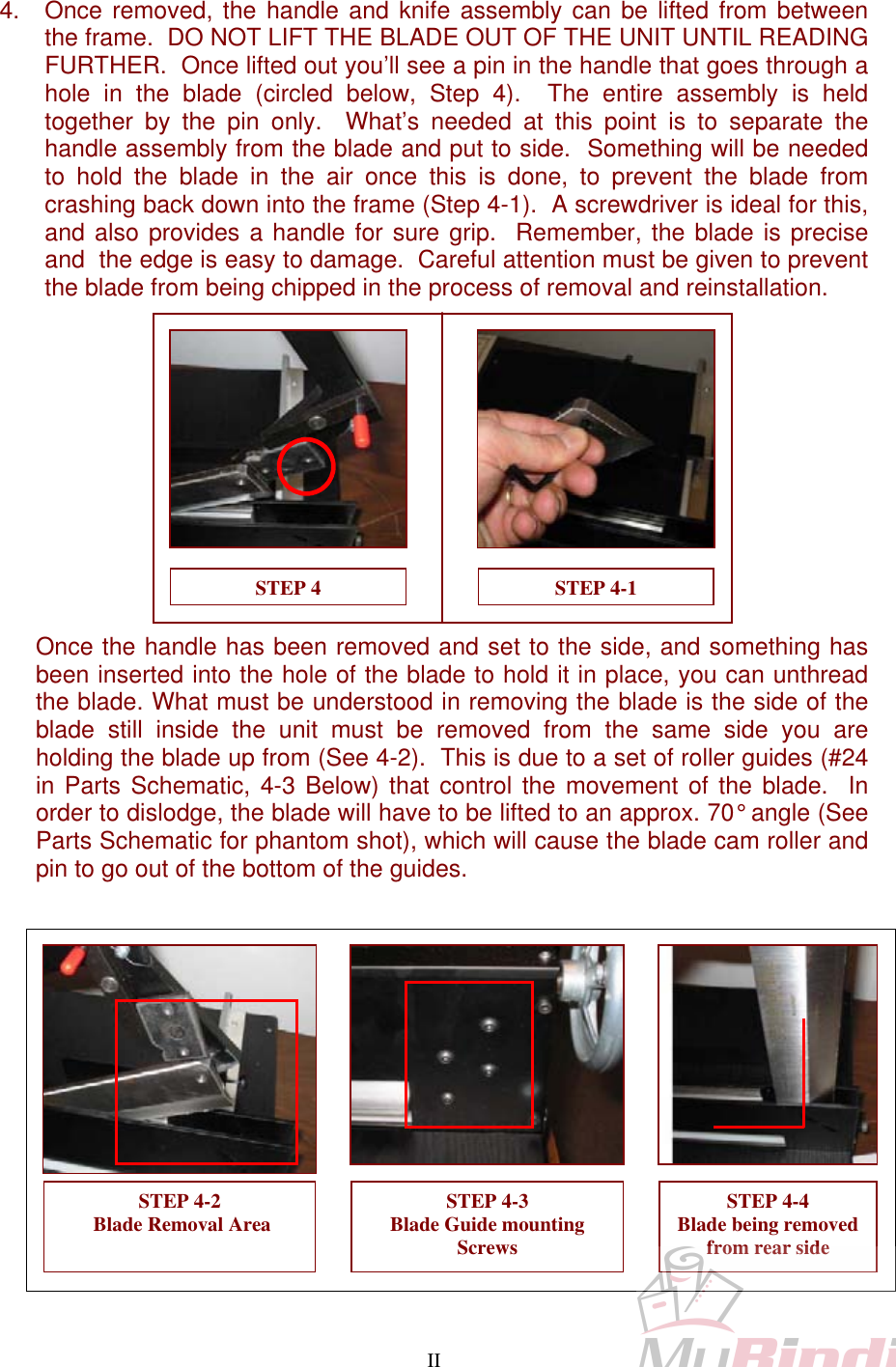 MyBinding Martin Yale Blade Leveling Instructions User Manual