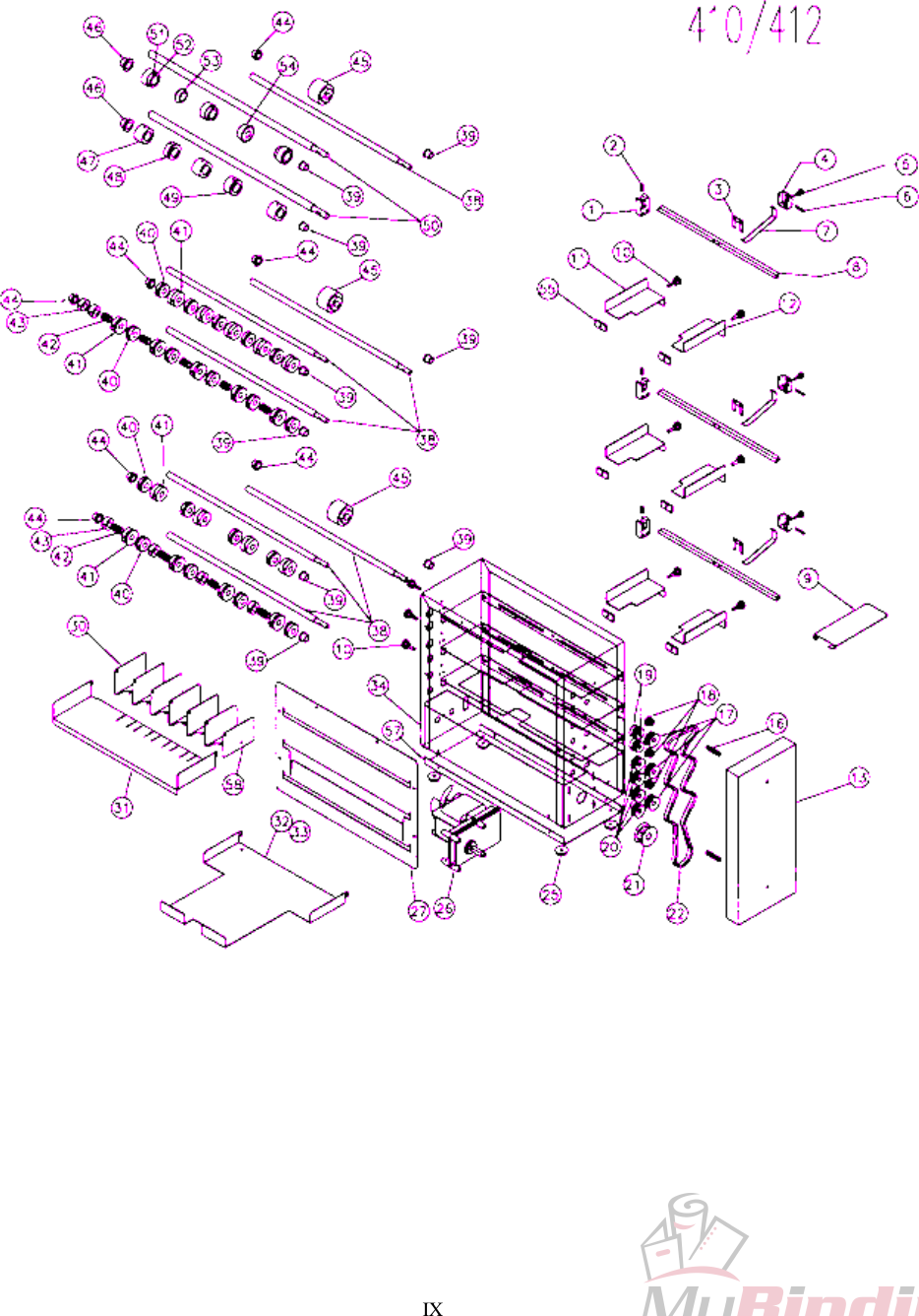 Page 4 of 7 - MyBinding Martin-Yale-Support-Bcs410-412-Parts-List User Manual