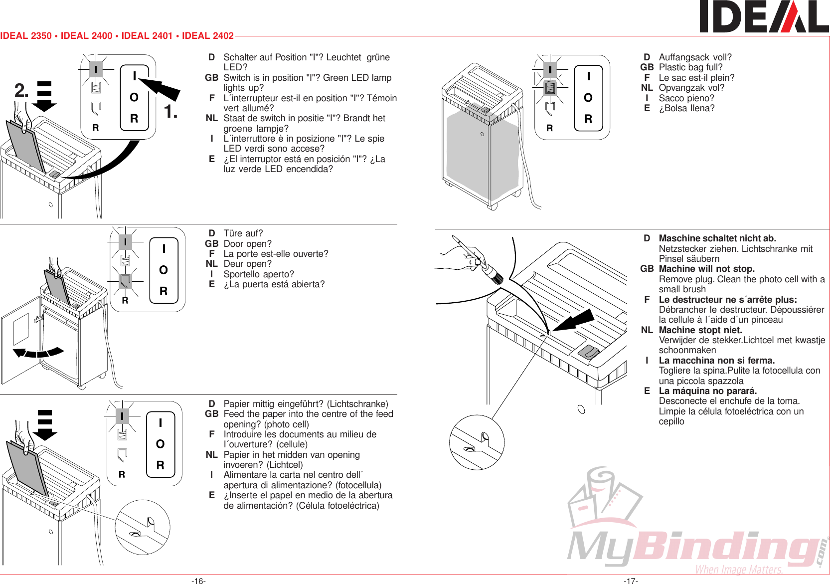 Page 10 of 12 - MyBinding Mbm-2350-2400-2401-2402-Manual User Manual