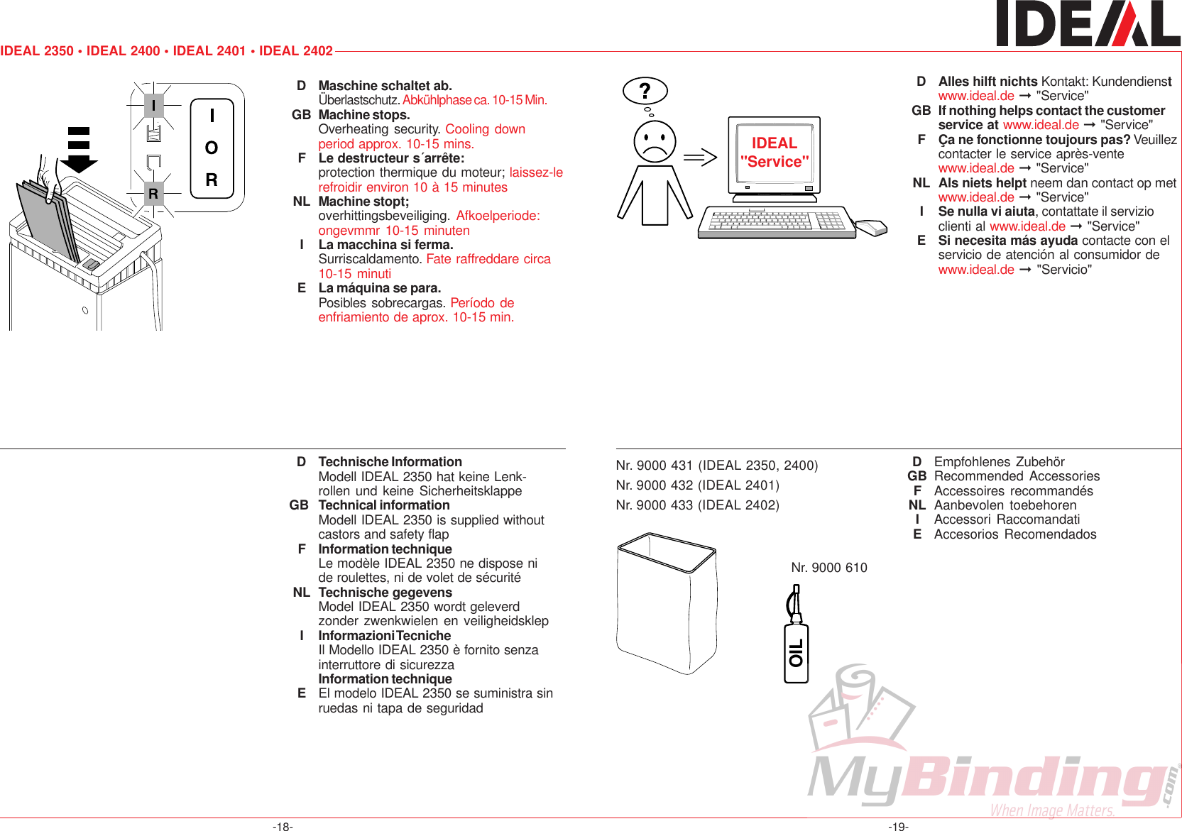 Page 11 of 12 - MyBinding Mbm-2350-2400-2401-2402-Manual User Manual
