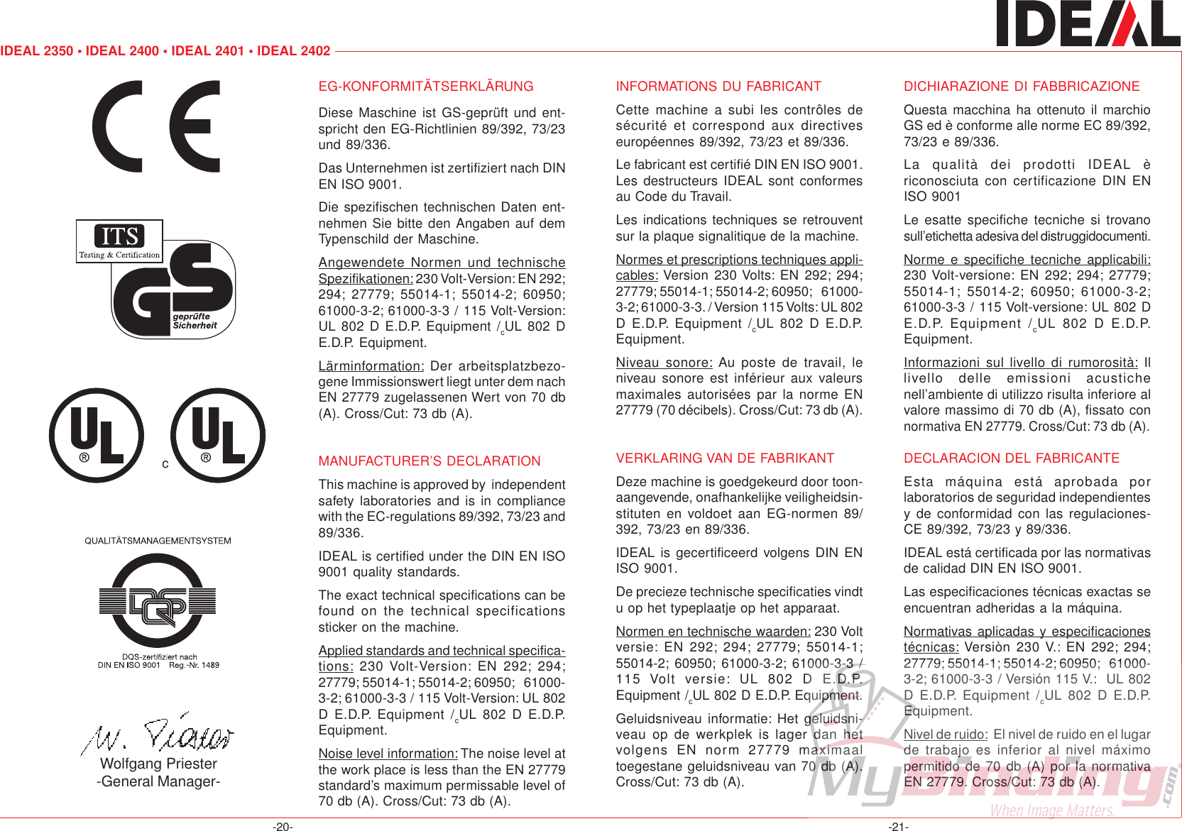 Page 12 of 12 - MyBinding Mbm-2350-2400-2401-2402-Manual User Manual