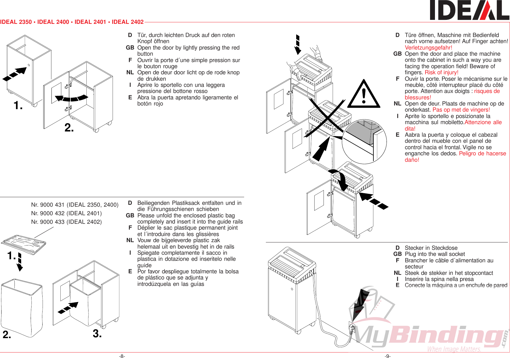 Page 6 of 12 - MyBinding Mbm-2350-2400-2401-2402-Manual User Manual