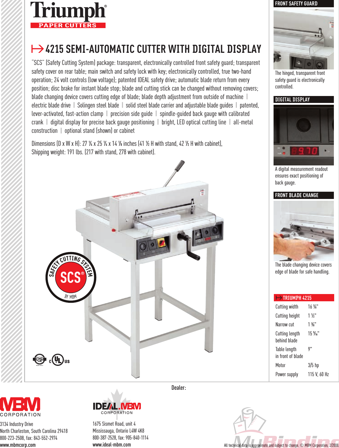 Page 2 of 2 - MyBinding Mbm-Triumph-4215-Manual User Manual