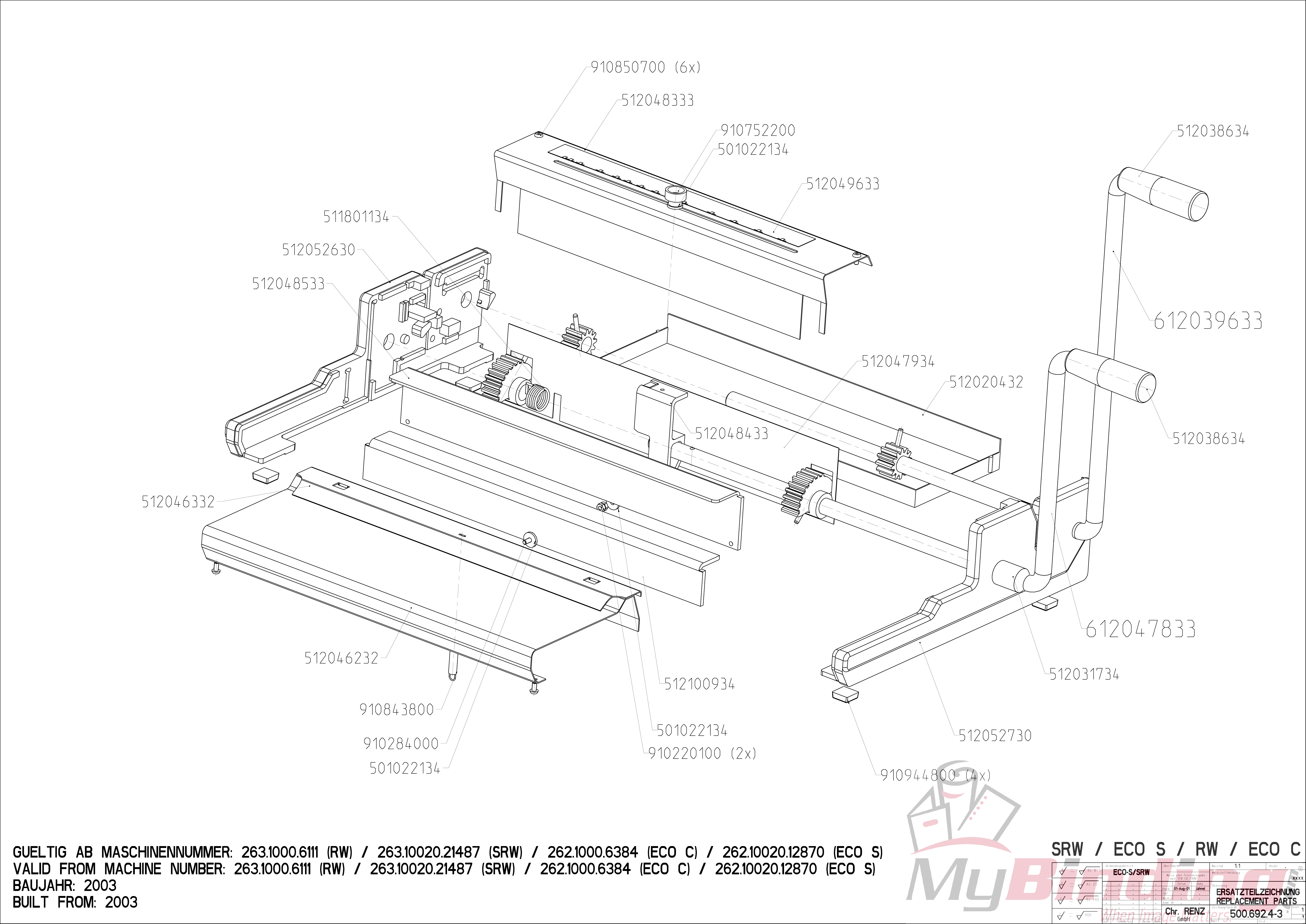 Page 6 of 9 - MyBinding Renz-Eco-S-Parts User Manual