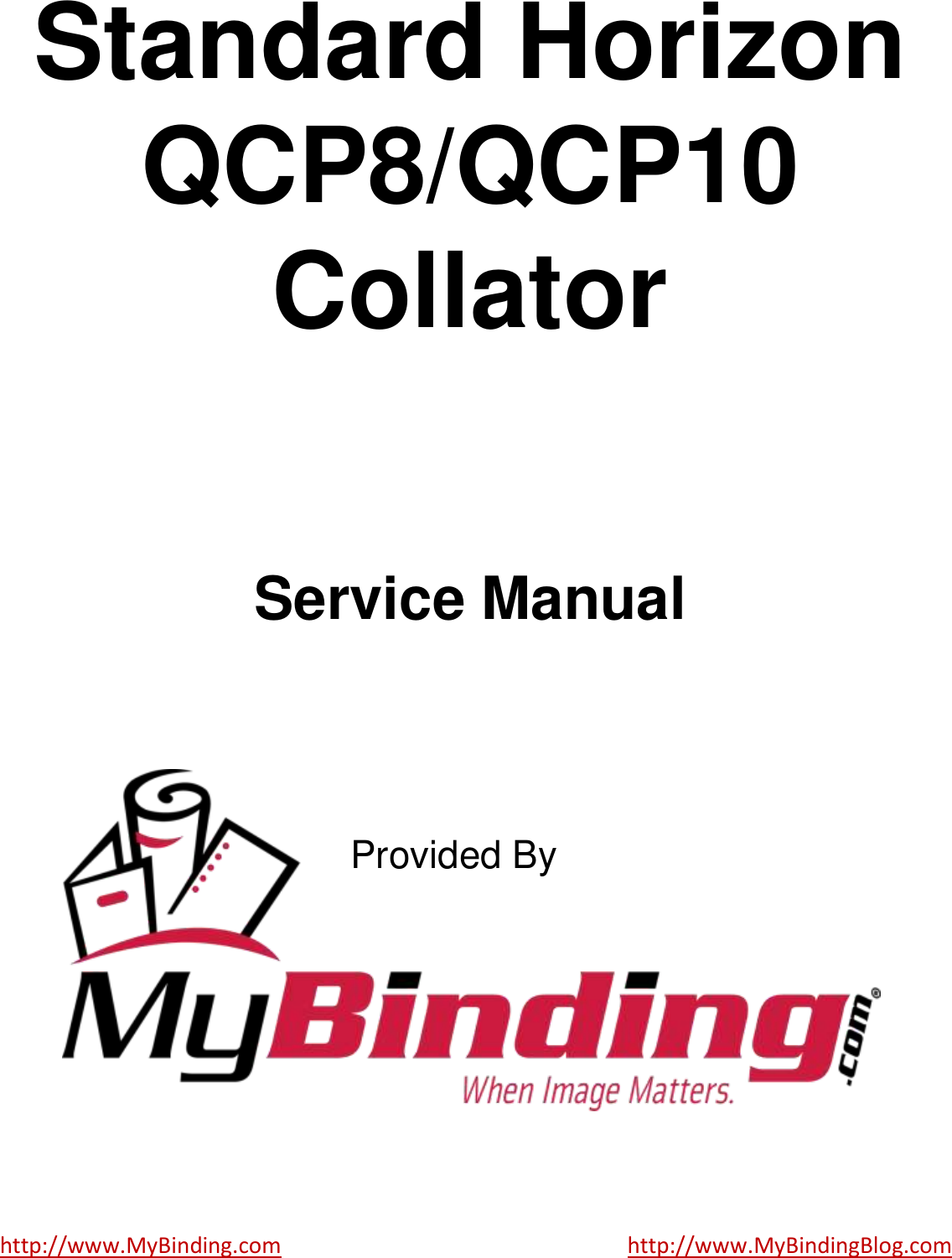 MyBinding Standard Horizon Qcp8 P10 Service Manual User