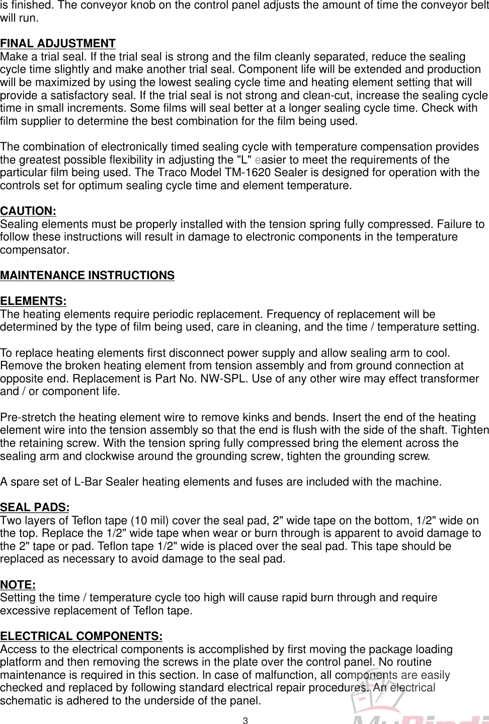 Page 5 of 10 - MyBinding Traco-Tm1620-Manual User Manual